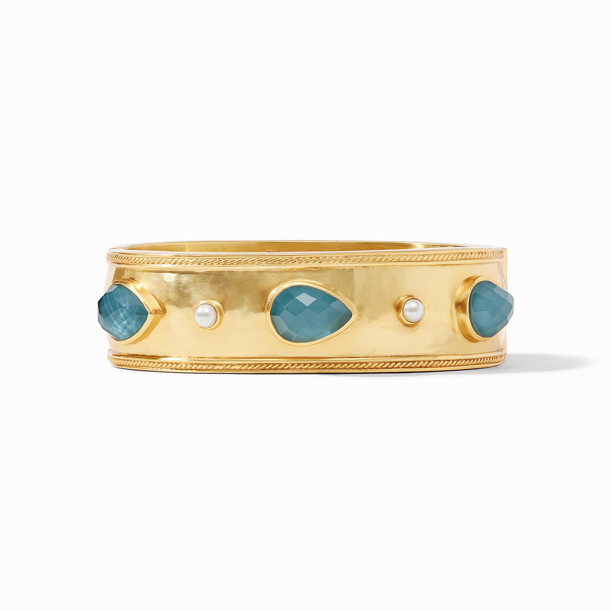 Cannes Stone Statement Hinge Bangle | Julie Vos