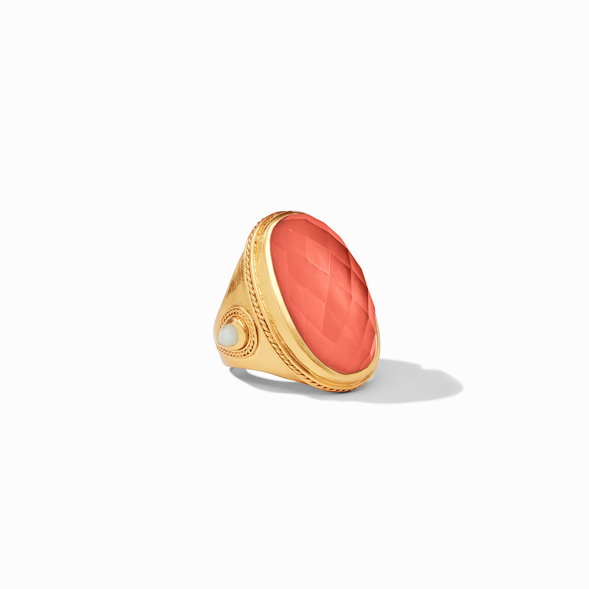 Julie Vos - Cannes Statement Ring, Iridescent Coral / 8