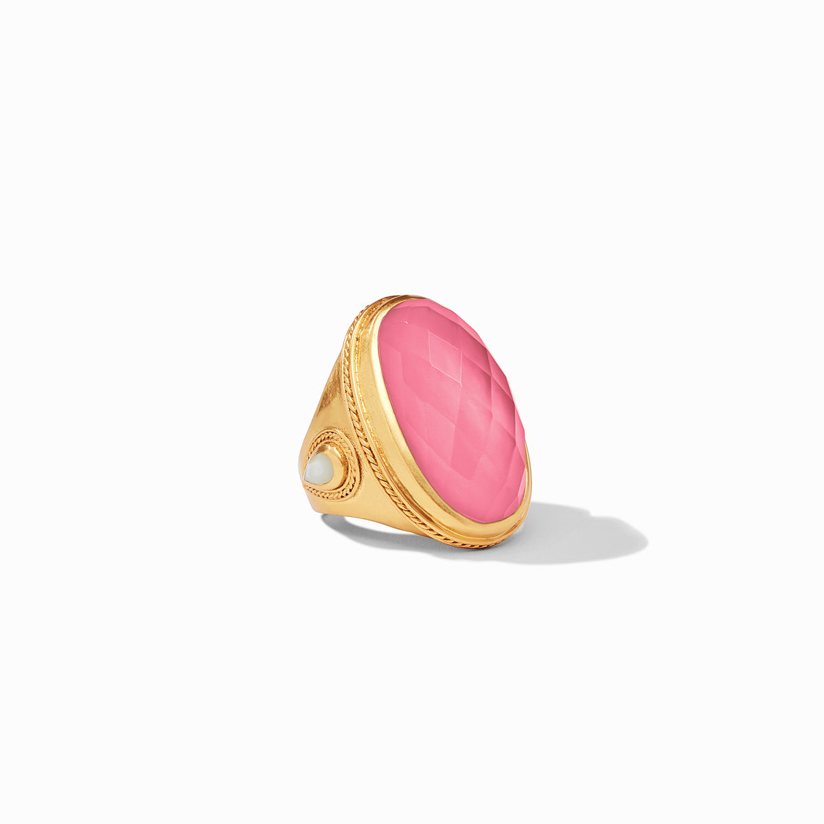 Julie Vos - Cannes Statement Ring, Iridescent Peony Pink / 8