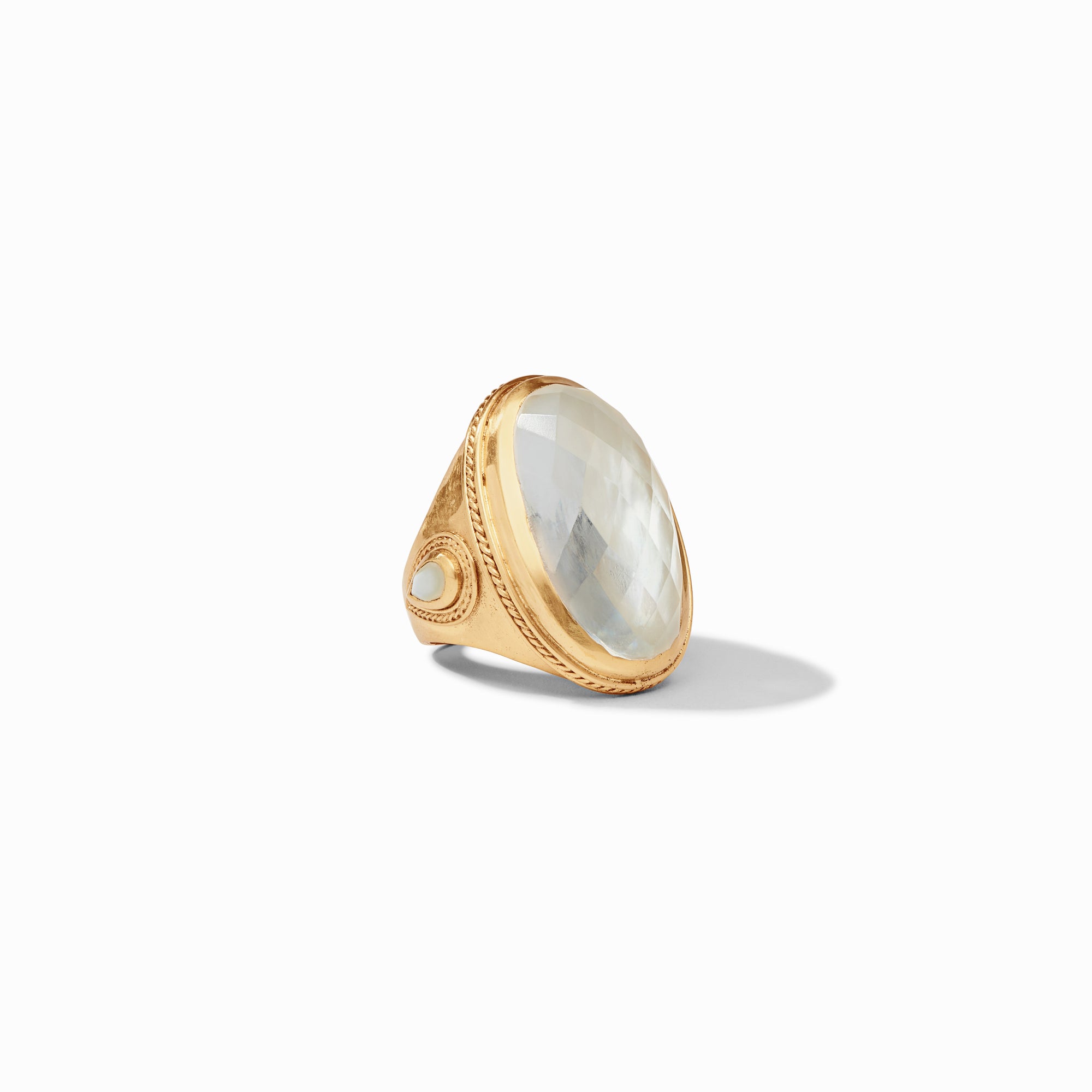 Julie Vos - Cassis Statement Ring, Iridescent Clear Crystal / 8