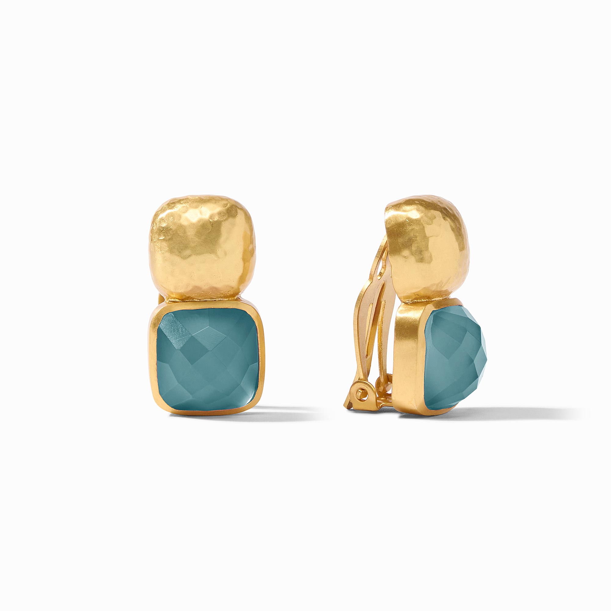 Catalina Clip-On Gold Earrings | Julie Vos