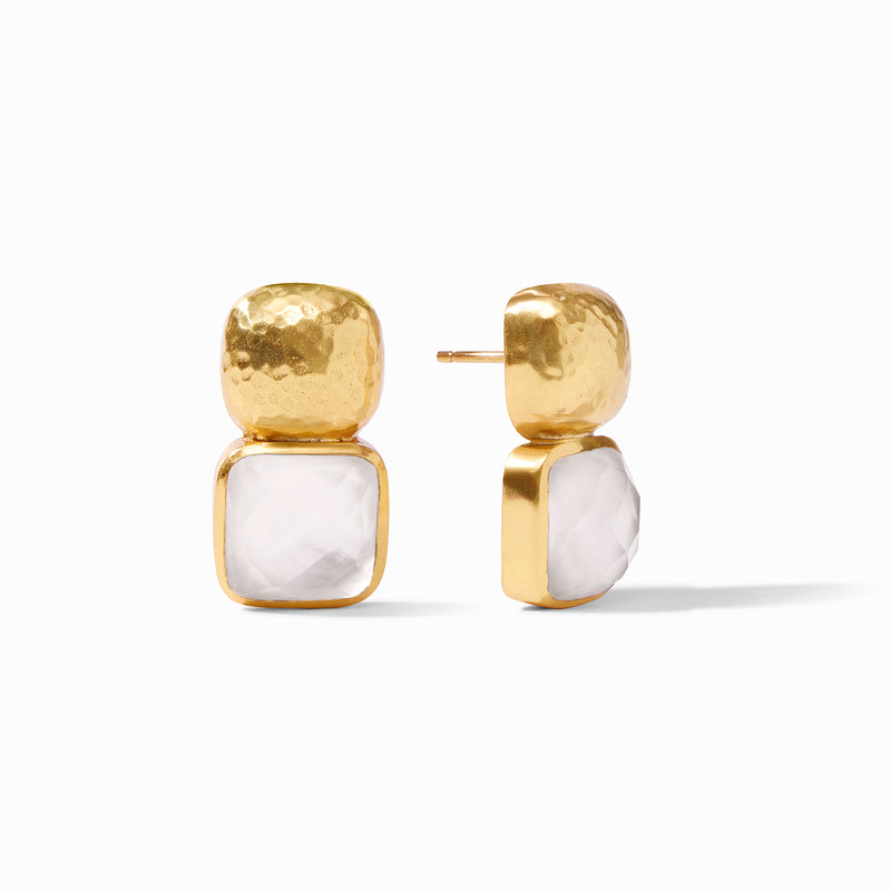 Julie Vos - Catalina Earring, Iridescent Clear Crystal