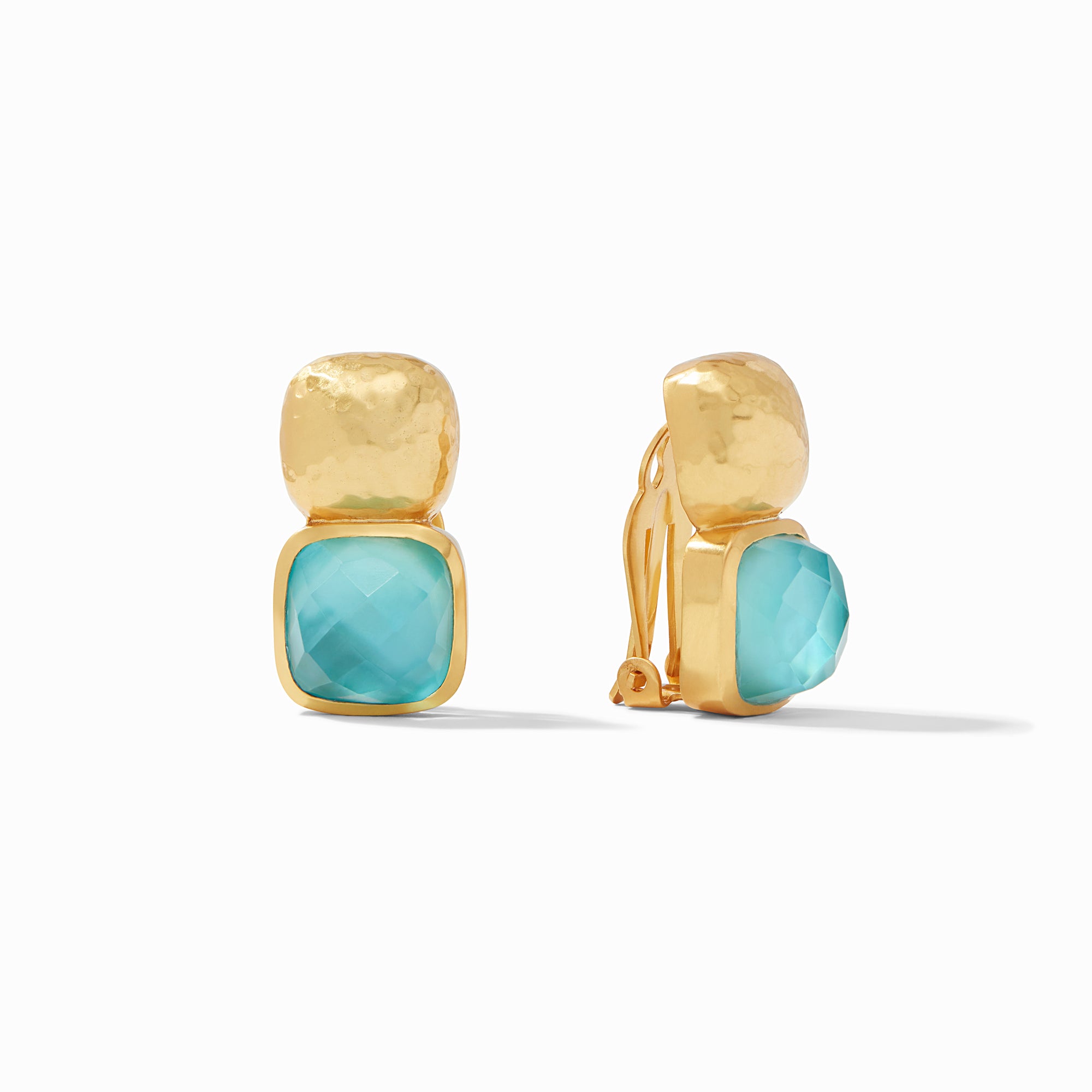 Catalina Clip-On Gold Earrings | Julie Vos
