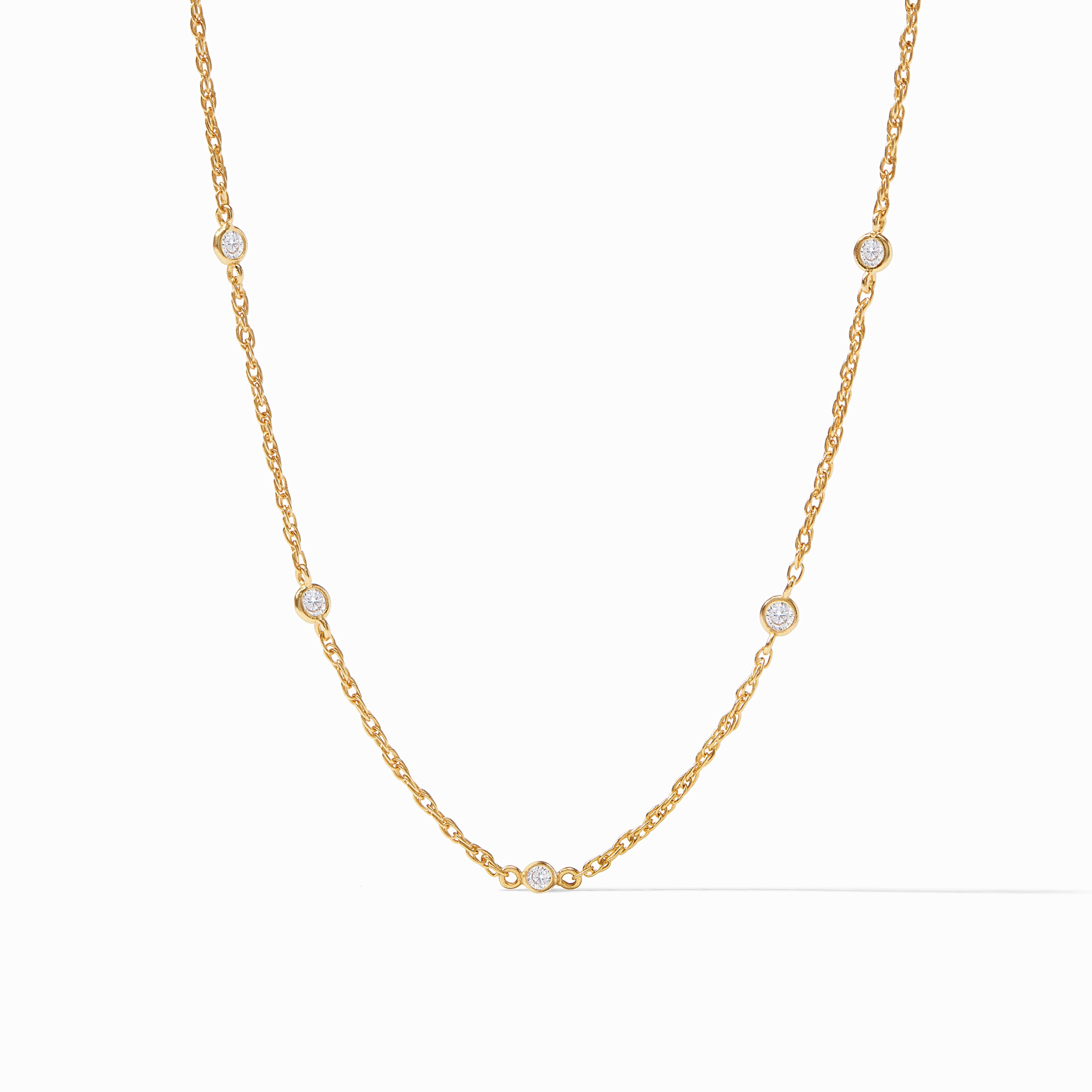 Celeste Delicate Gold Station Necklace | Julie Vos