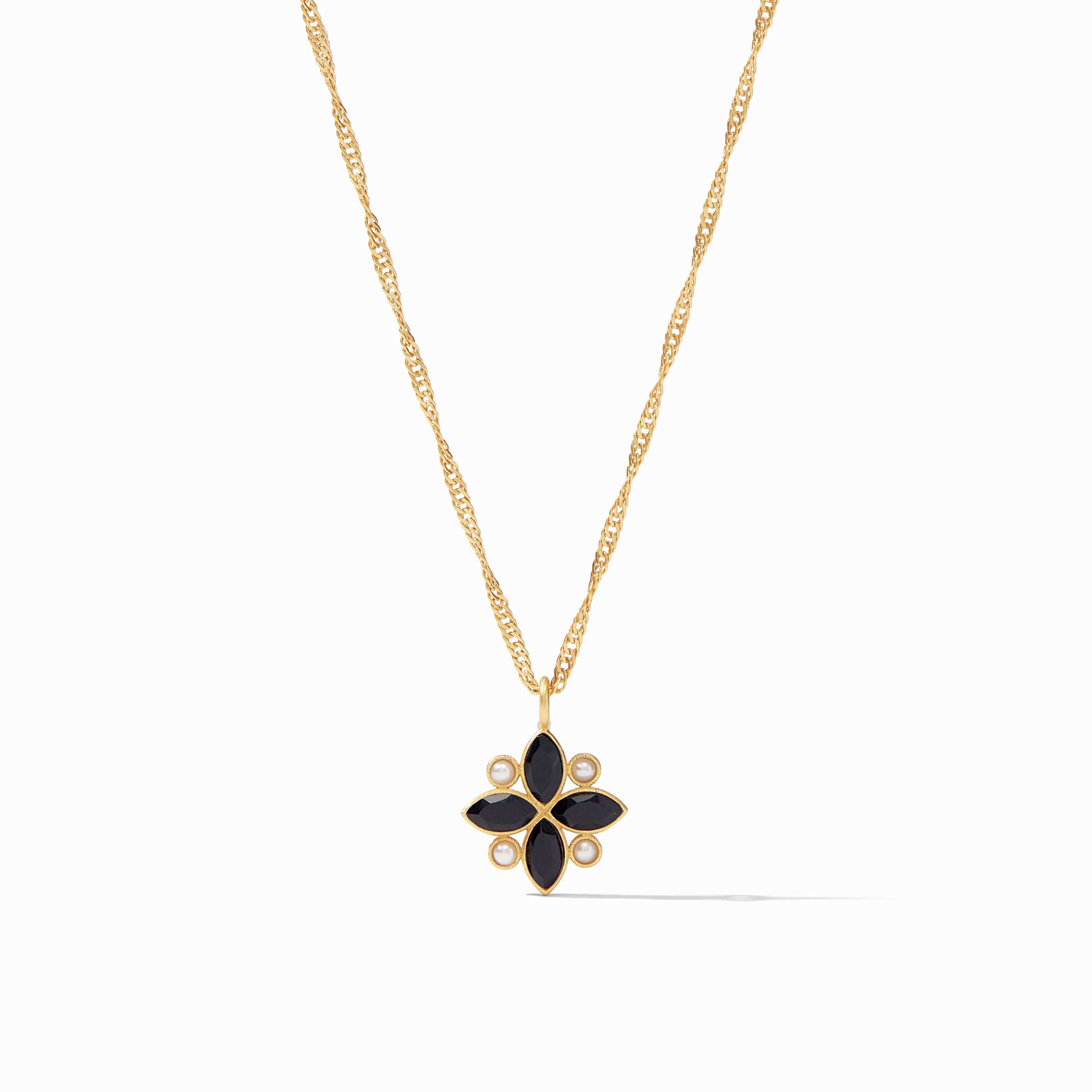 Julie Vos - Charlotte Delicate Necklace, Obsidian Black