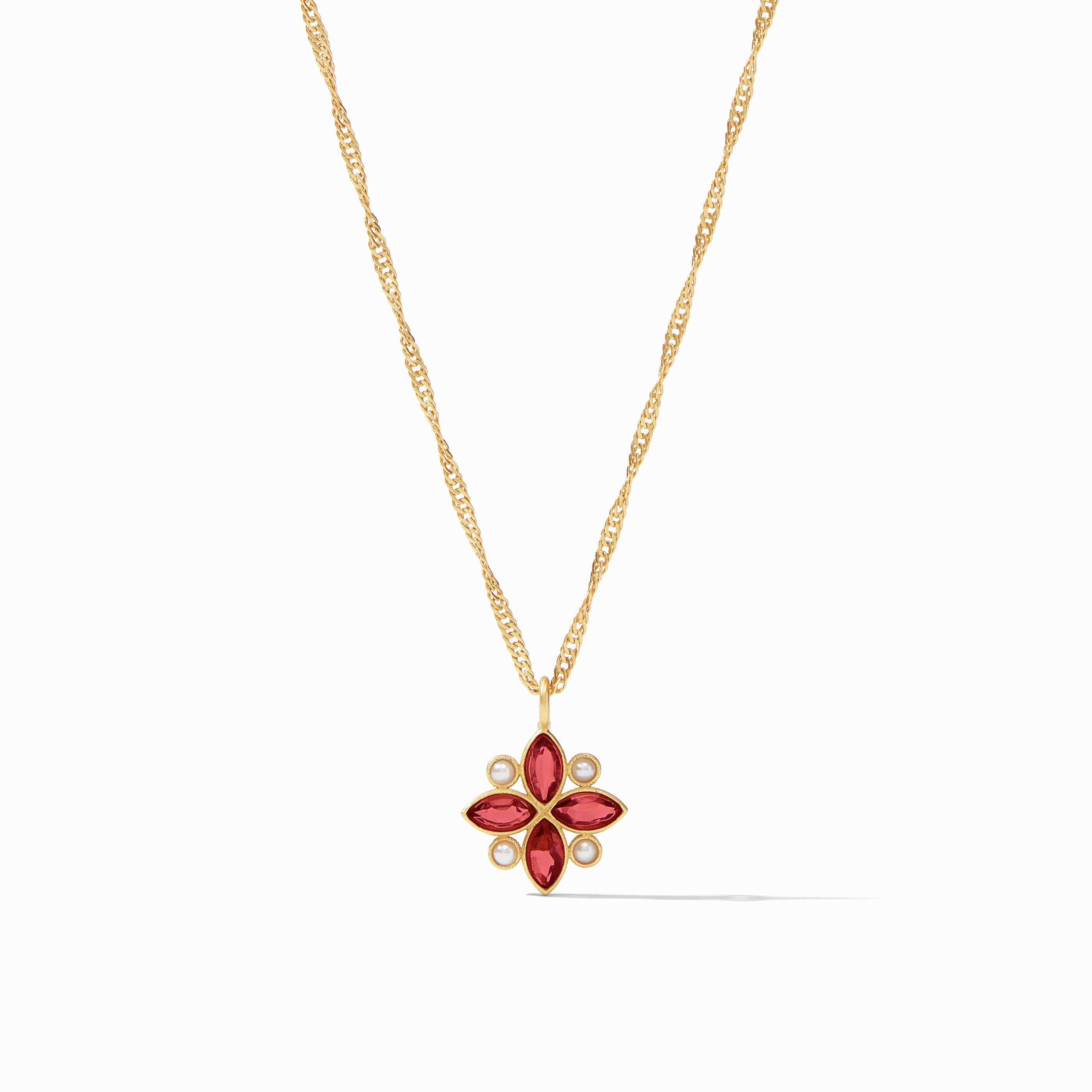 Julie Vos - Charlotte Delicate Necklace, Ruby Red