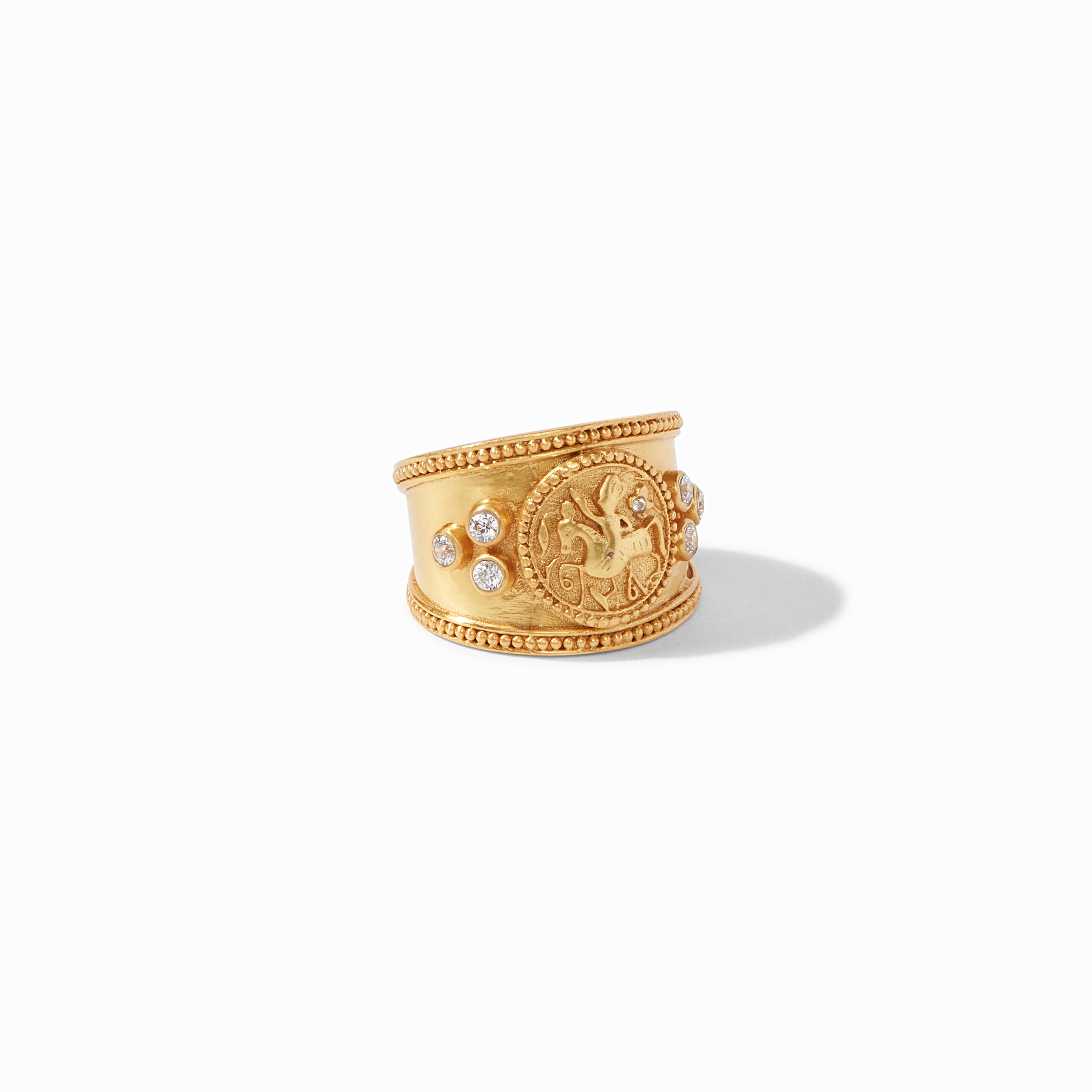 Coin Gold Crest Ring | Julie Vos