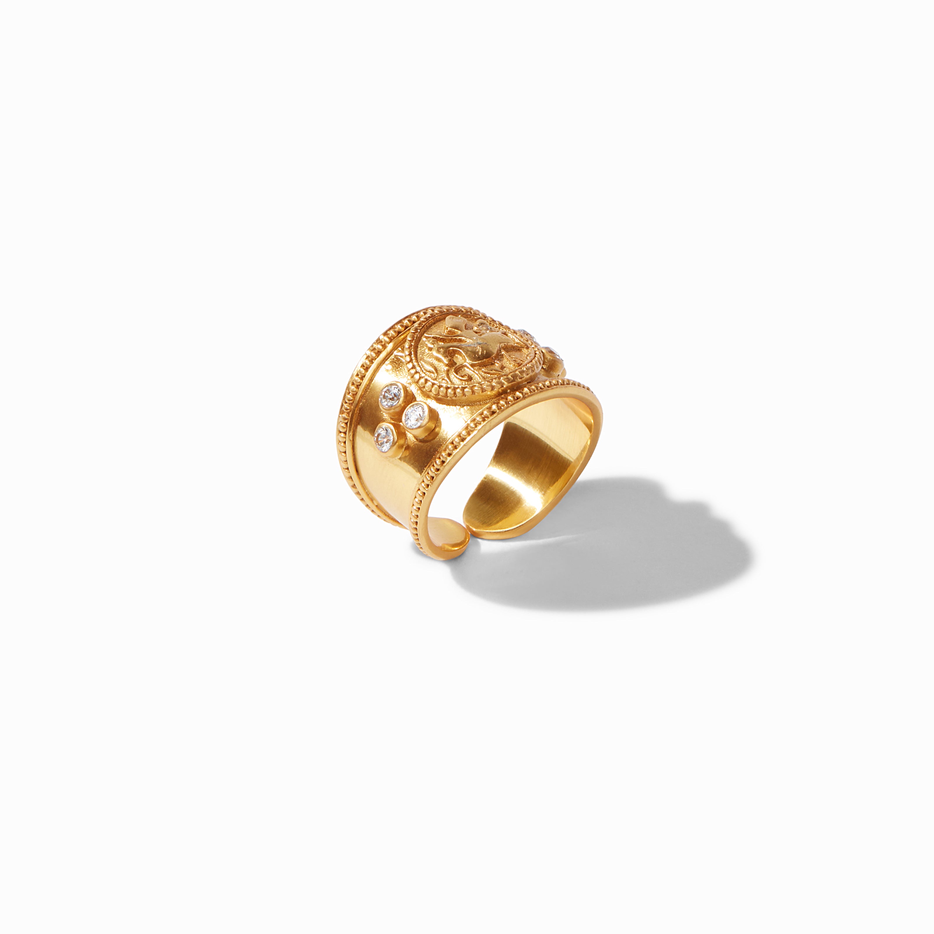 Coin Gold Crest Ring | Julie Vos