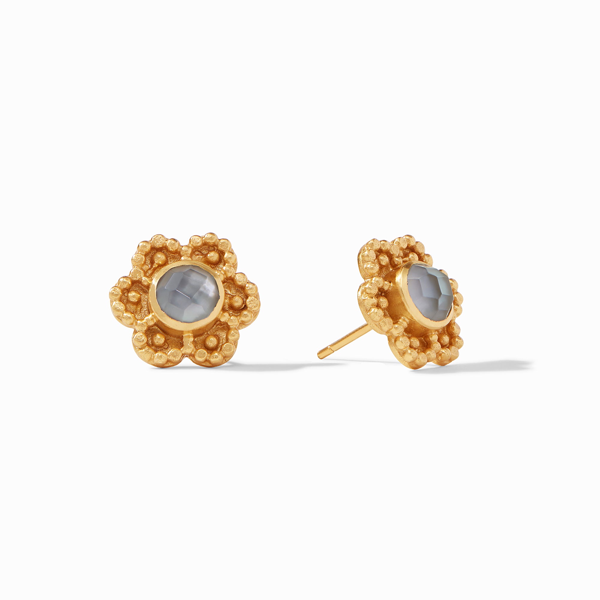 Julie Vos - Colette Stud, Iridescent Charcoal Blue