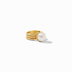 Julie Vos - Delphine Pearl Ring Set, Pearl / 9