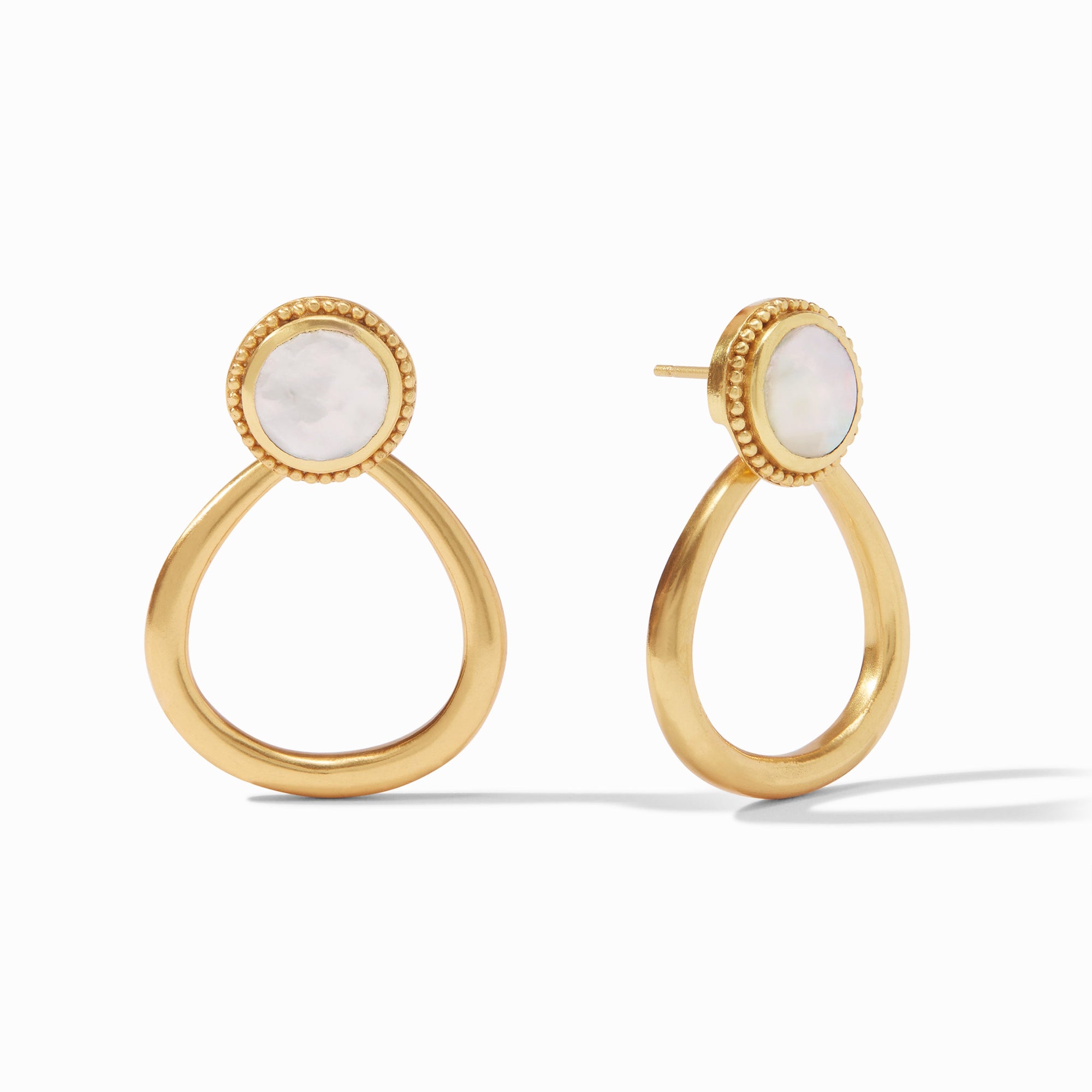 Julie Vos - Flora Statement Earring, Mother of Pearl