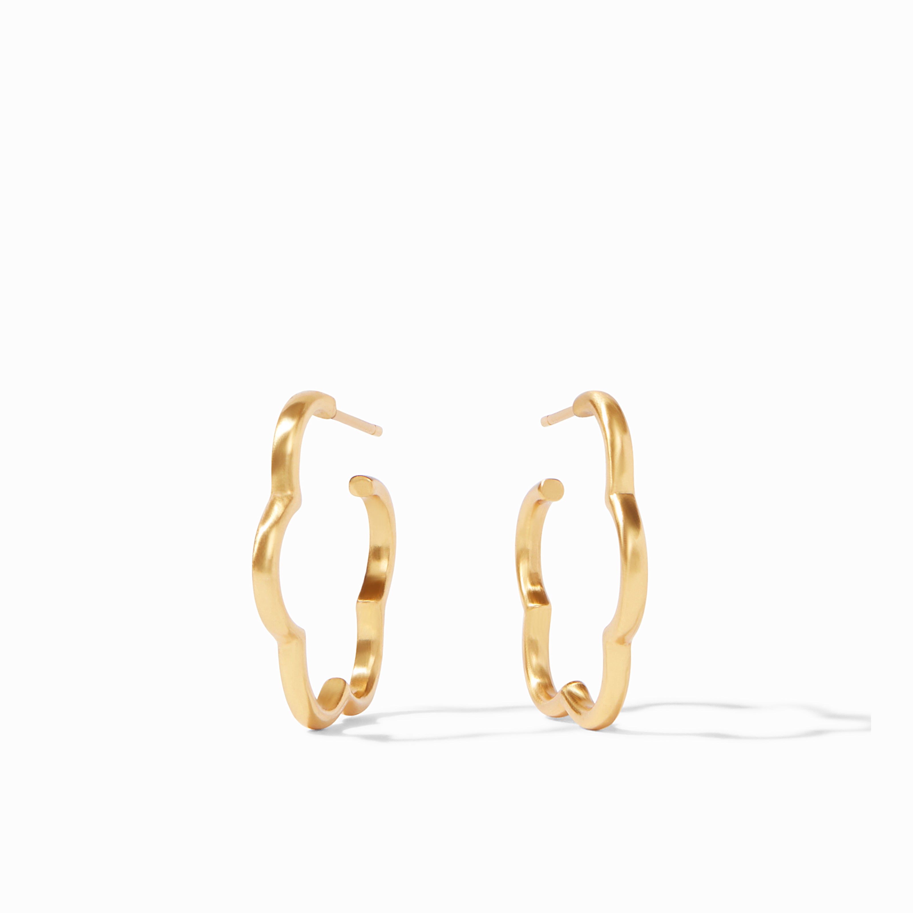 Gardenia Gold Floral Hoop Earrings | Julie Vos