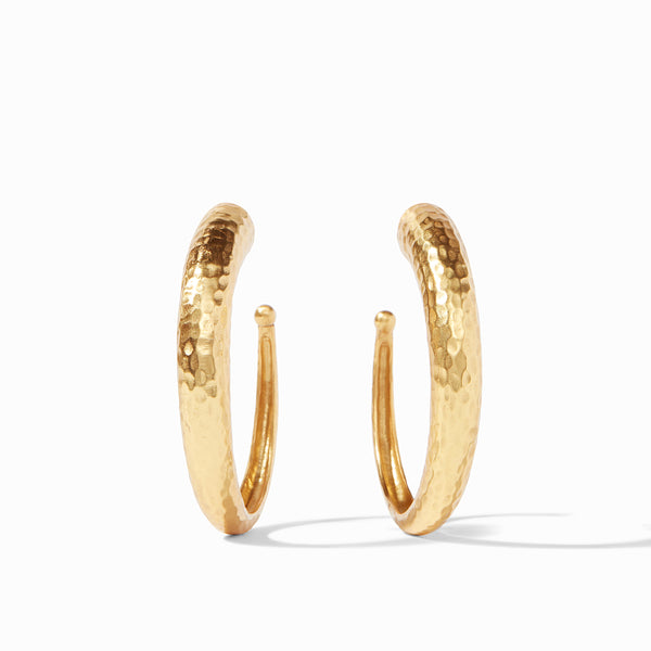 Gold Hammered Hoop Earrings | Julie Vos