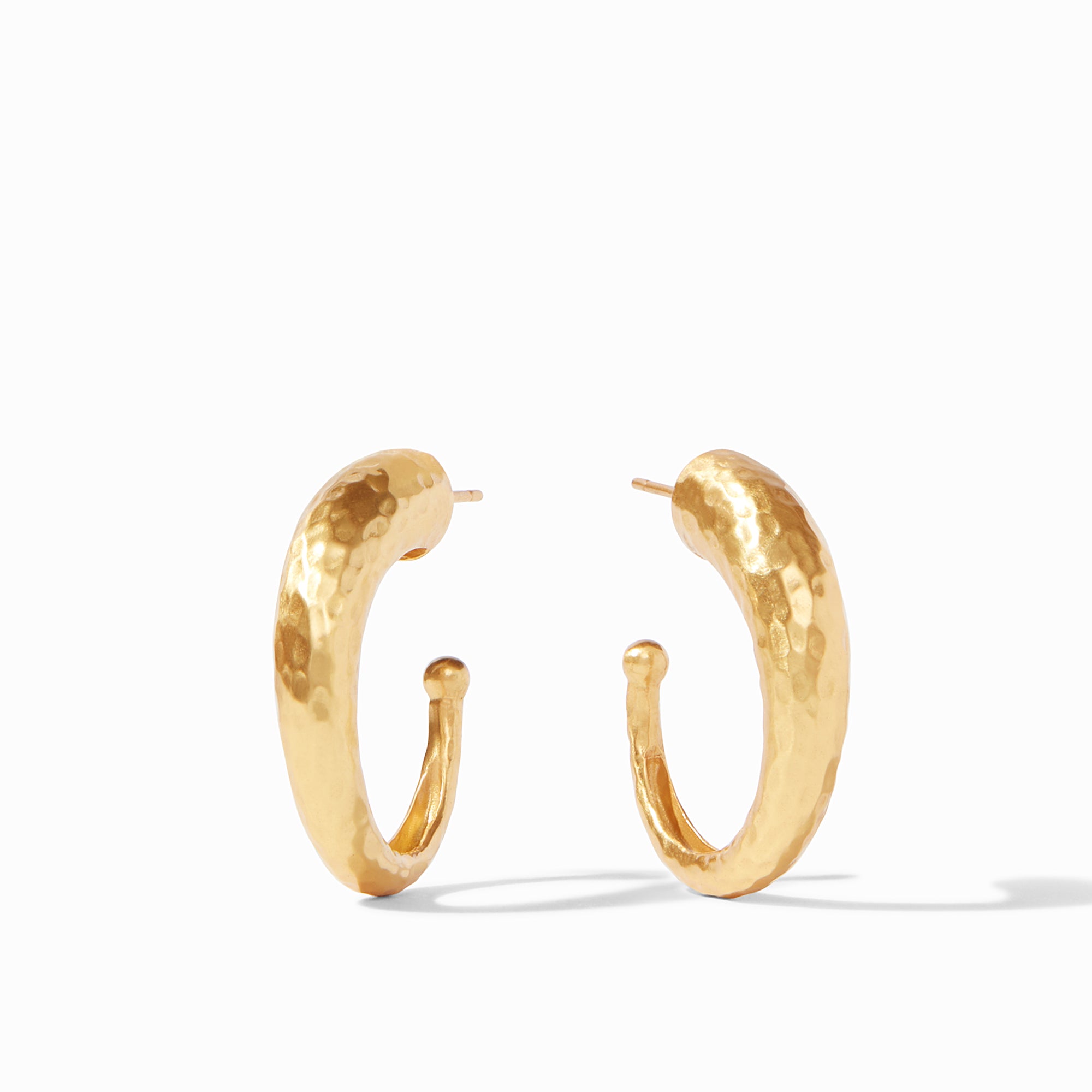 Gold Hammered Hoop Earrings | Julie Vos