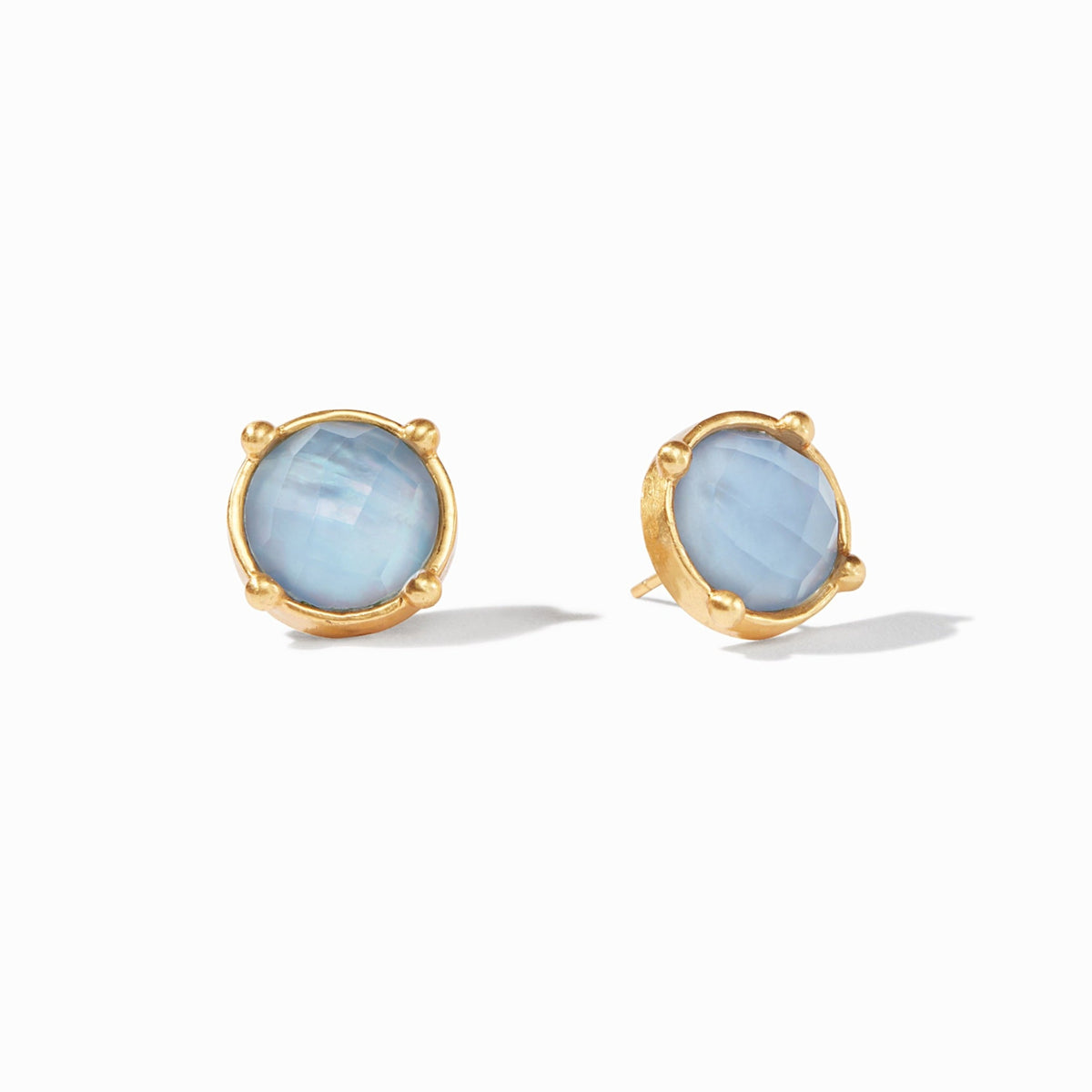 Julie Vos - Honey Stud, Iridescent Chalcedony Blue