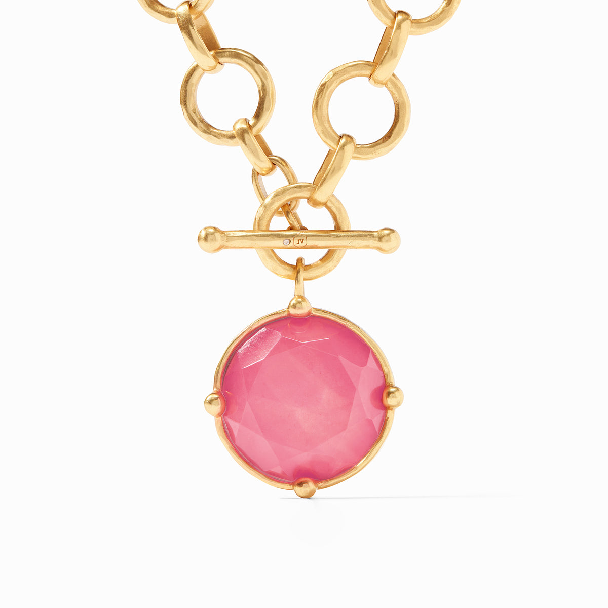 Julie Vos - Honeybee Statement Necklace, Iridescent Peony Pink / Regular