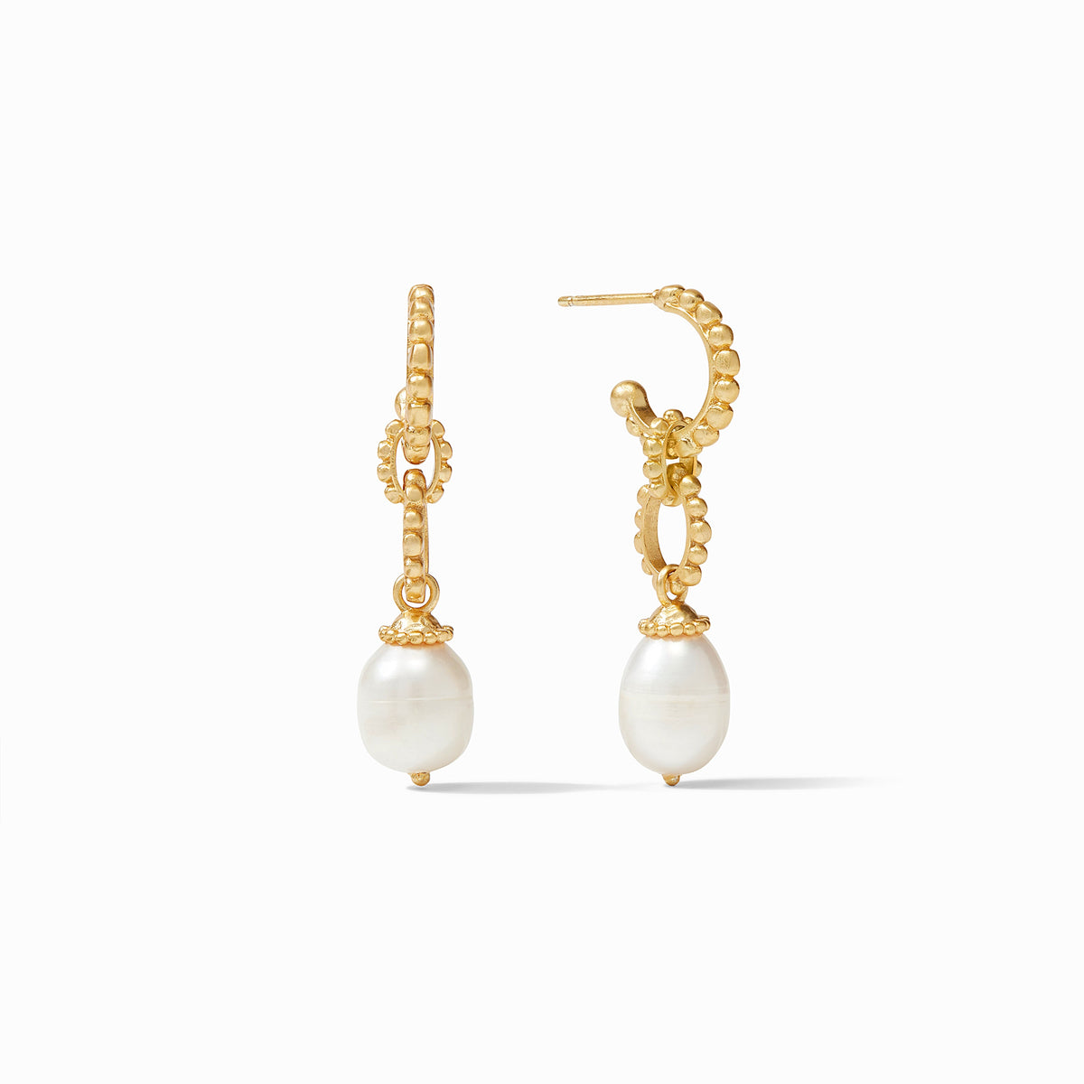 carousel, Julie Vos - Marbella Midi Hoop &amp; Charm Earring, 