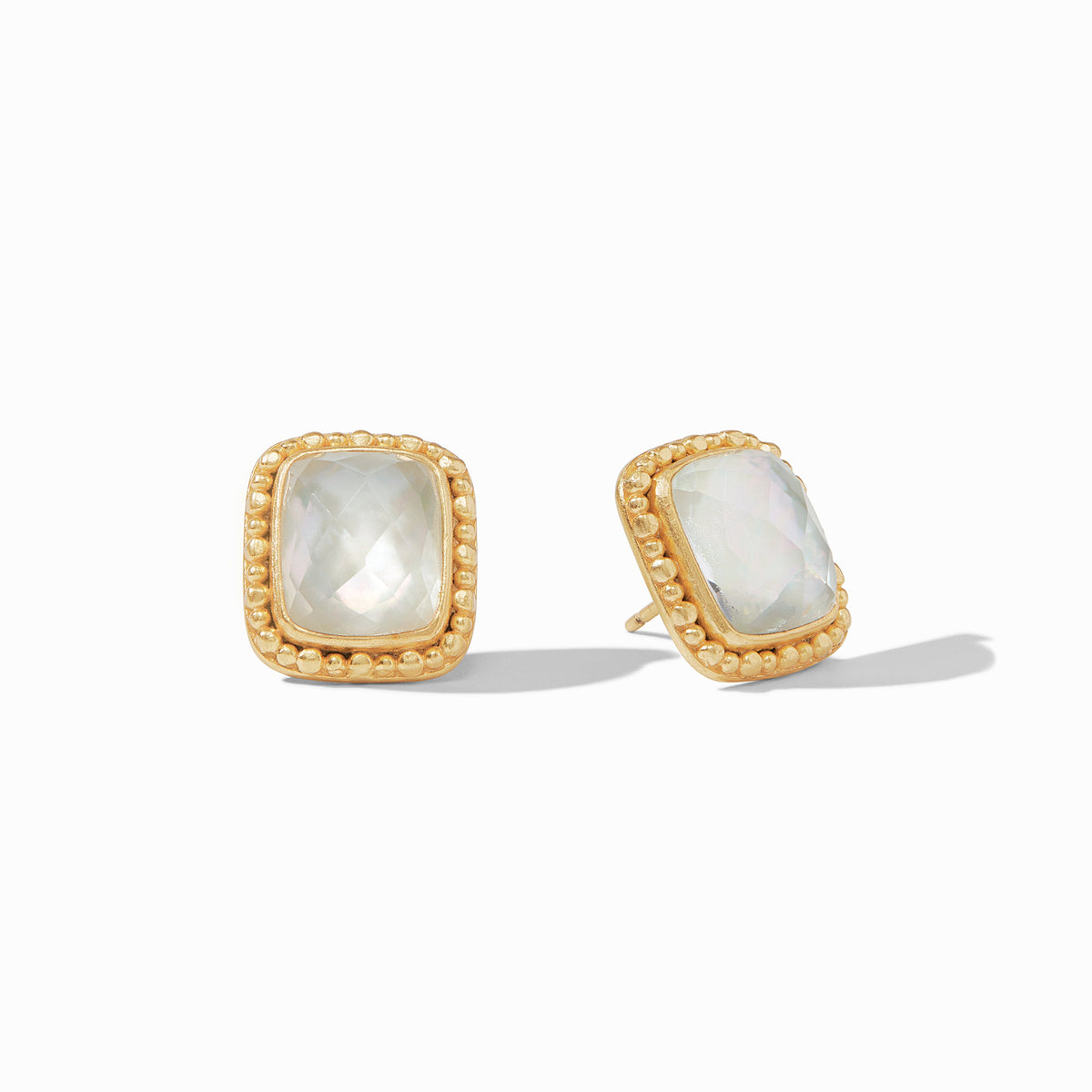 Julie Vos - Marbella Stud, Iridescent Clear Crystal
