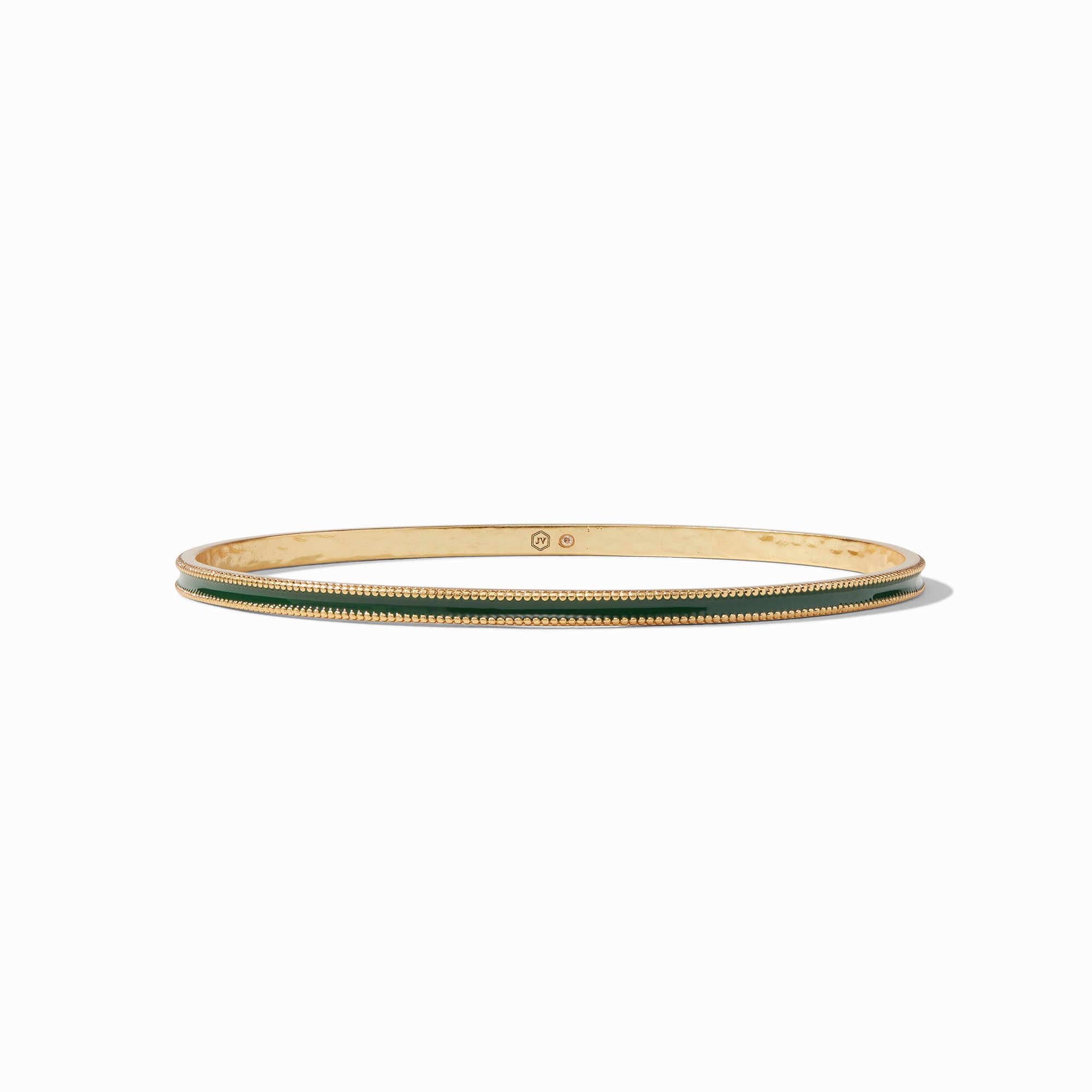 Julie Vos - Marseille Bangle, Jade Green Enamel / Large