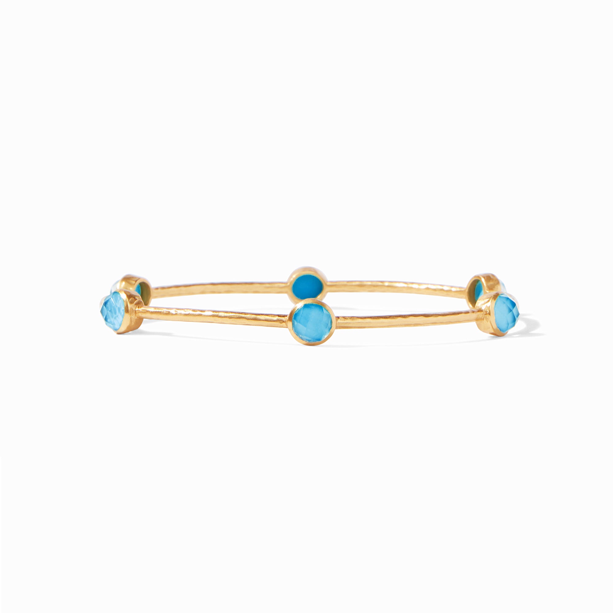 Julie Vos - Milano Luxe Bangle, Iridescent Pacific Blue / Large