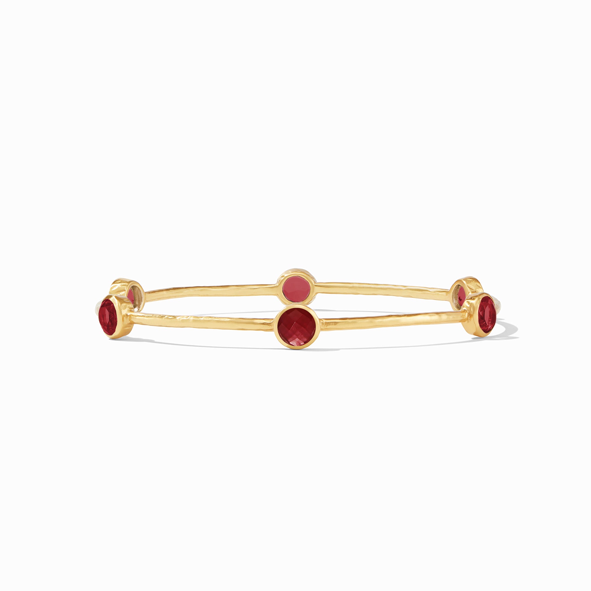 Julie Vos - Milano Bangle, Ruby Red / Large