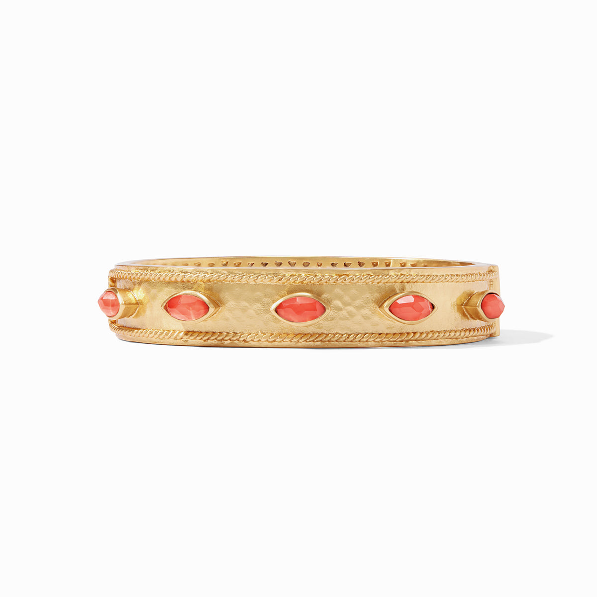 Julie Vos - Monaco Hinge Bangle, Iridescent Coral