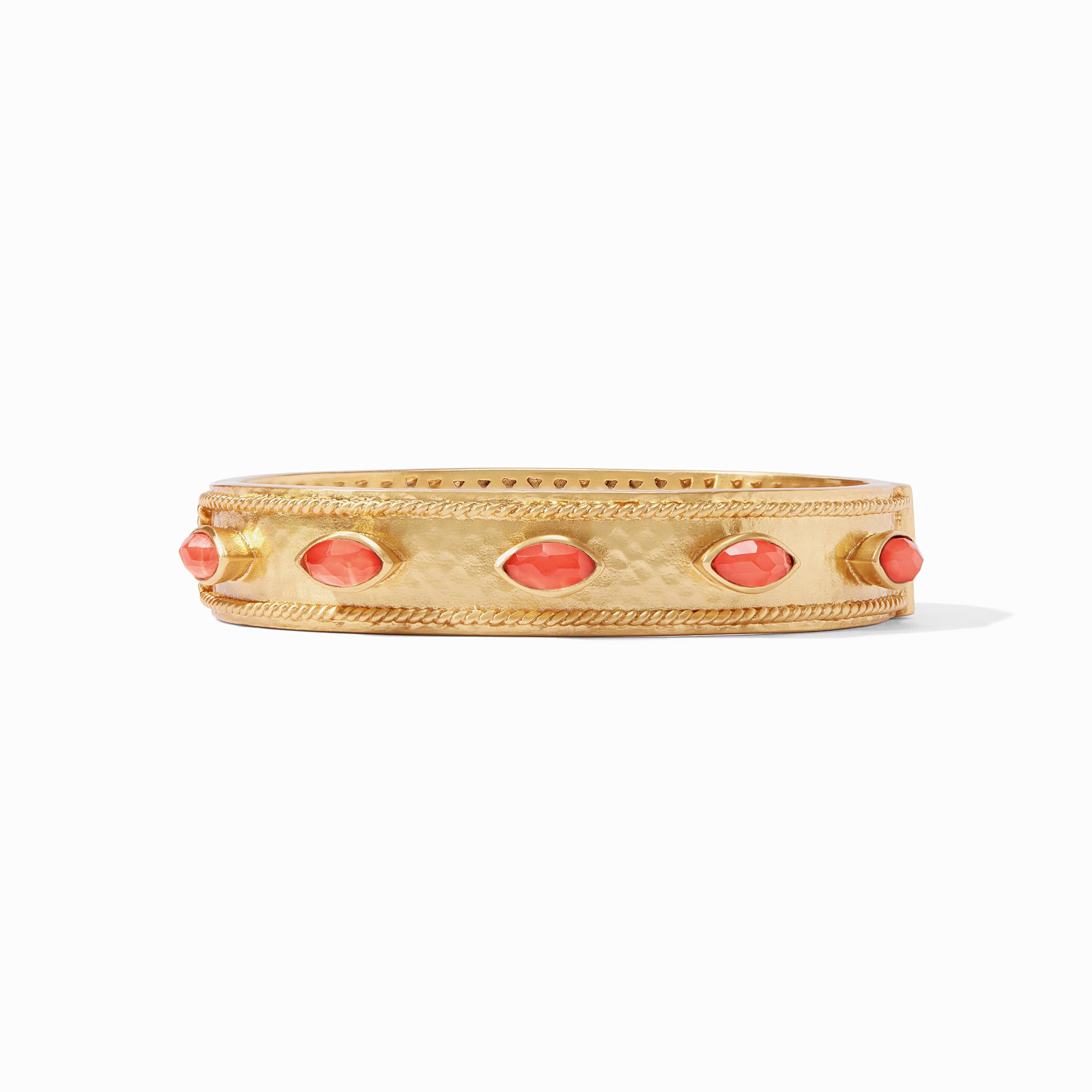 Julie Vos - Monaco Hinge Bangle, Iridescent Coral