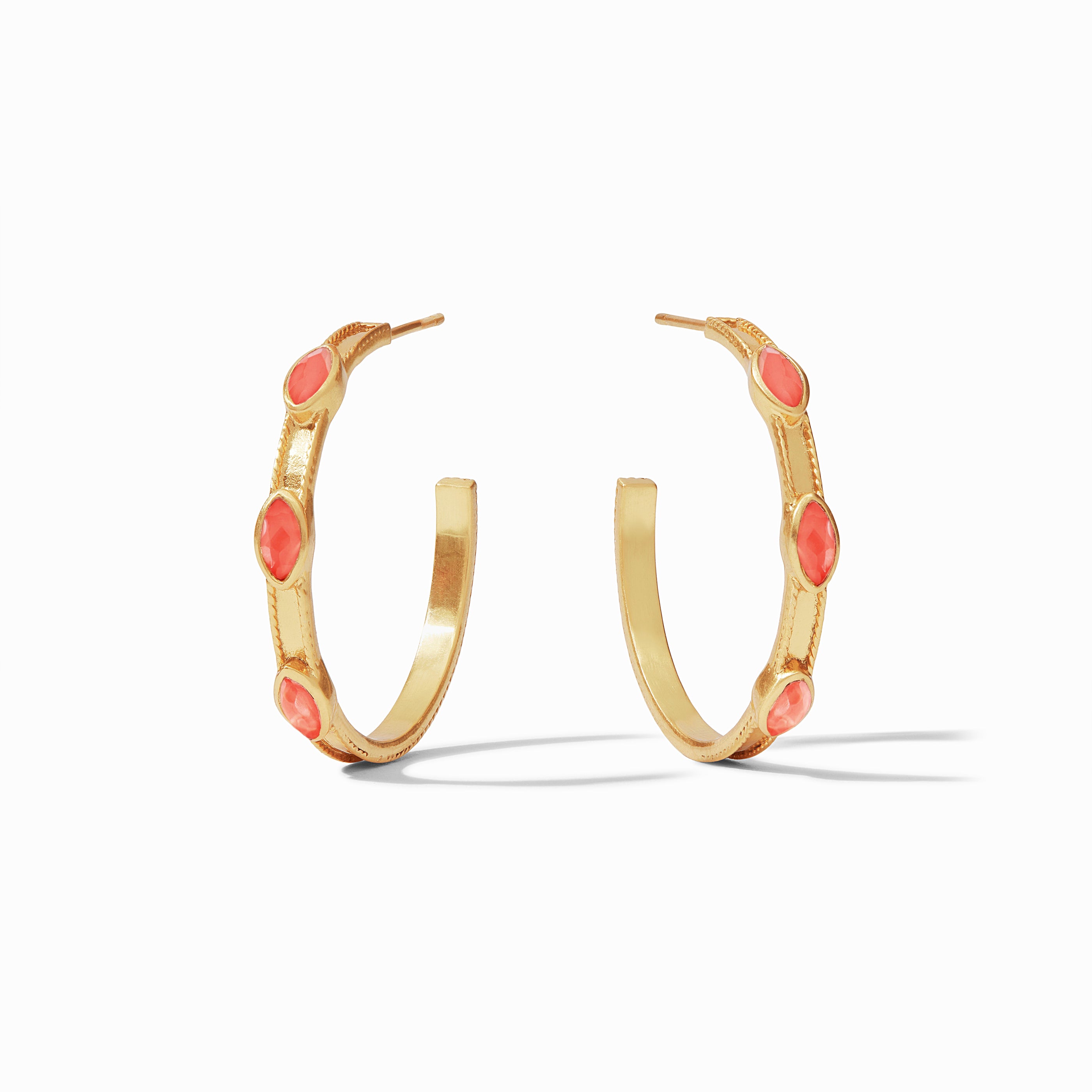 Julie Vos - Monaco Hoop, Iridescent Coral / Medium