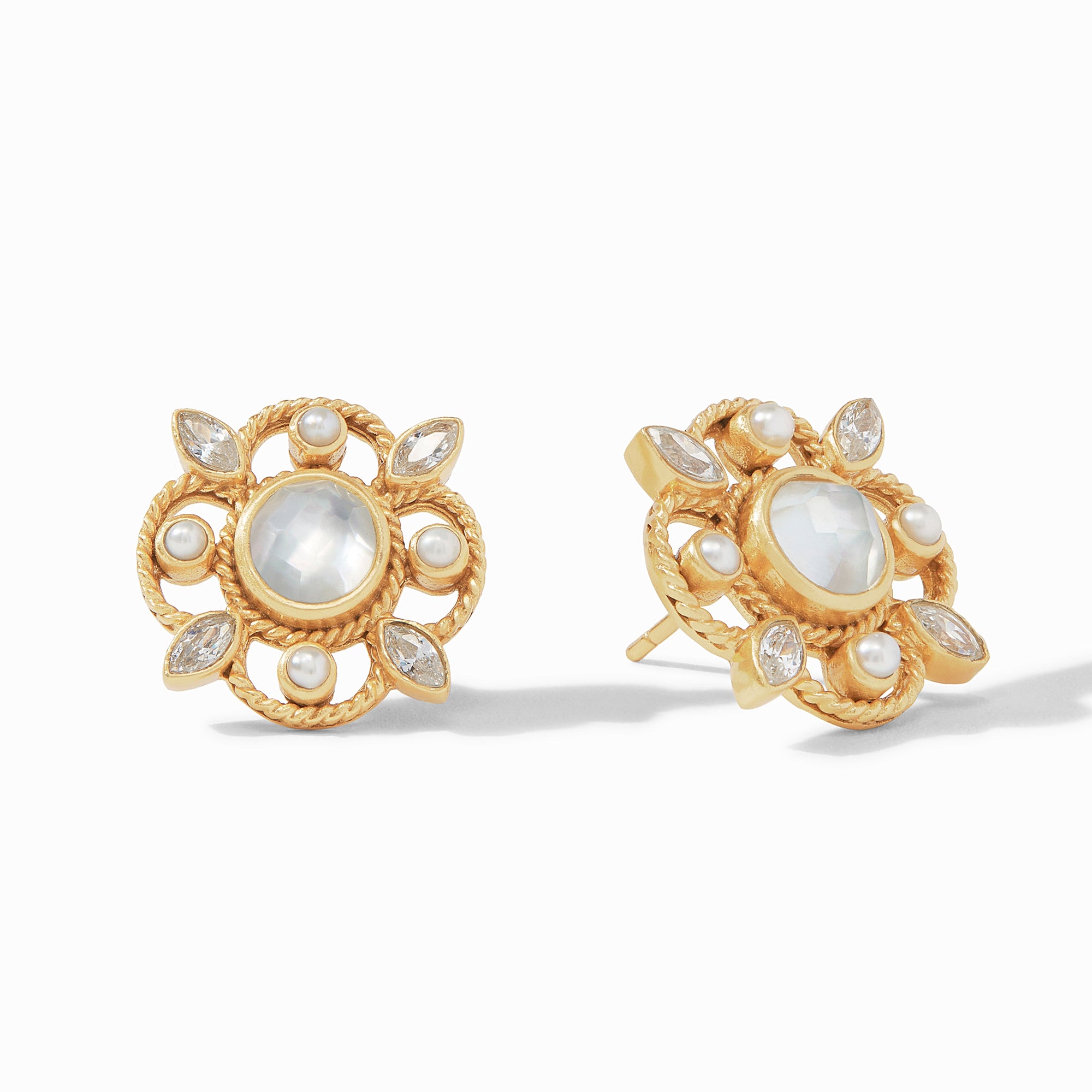carousel , Julie Vos - Monaco Stud, Iridescent Clear Crystal