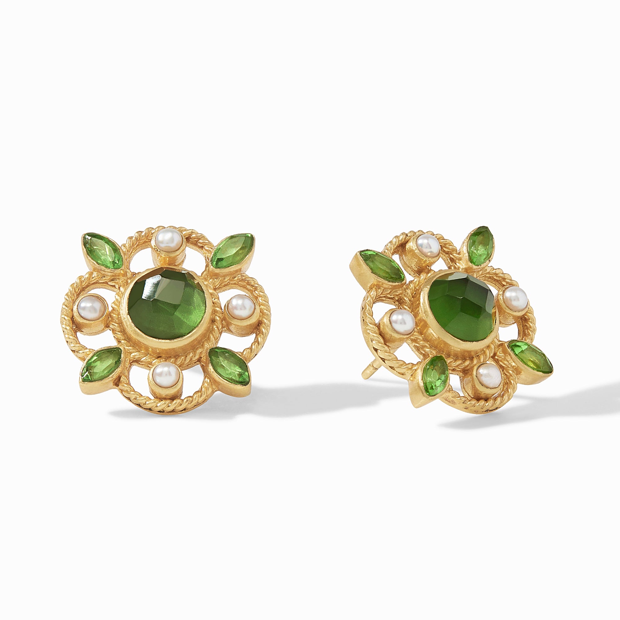 Julie Vos - Monaco Stud, Iridescent Jade Green 