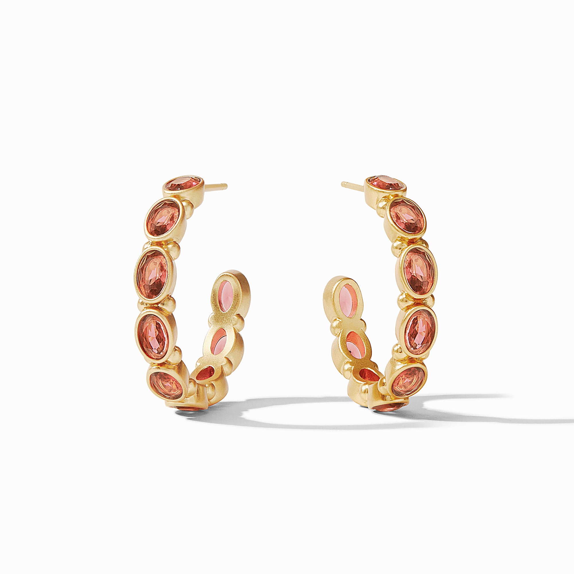 Julie Vos Mykonos Hoop Small / Coral