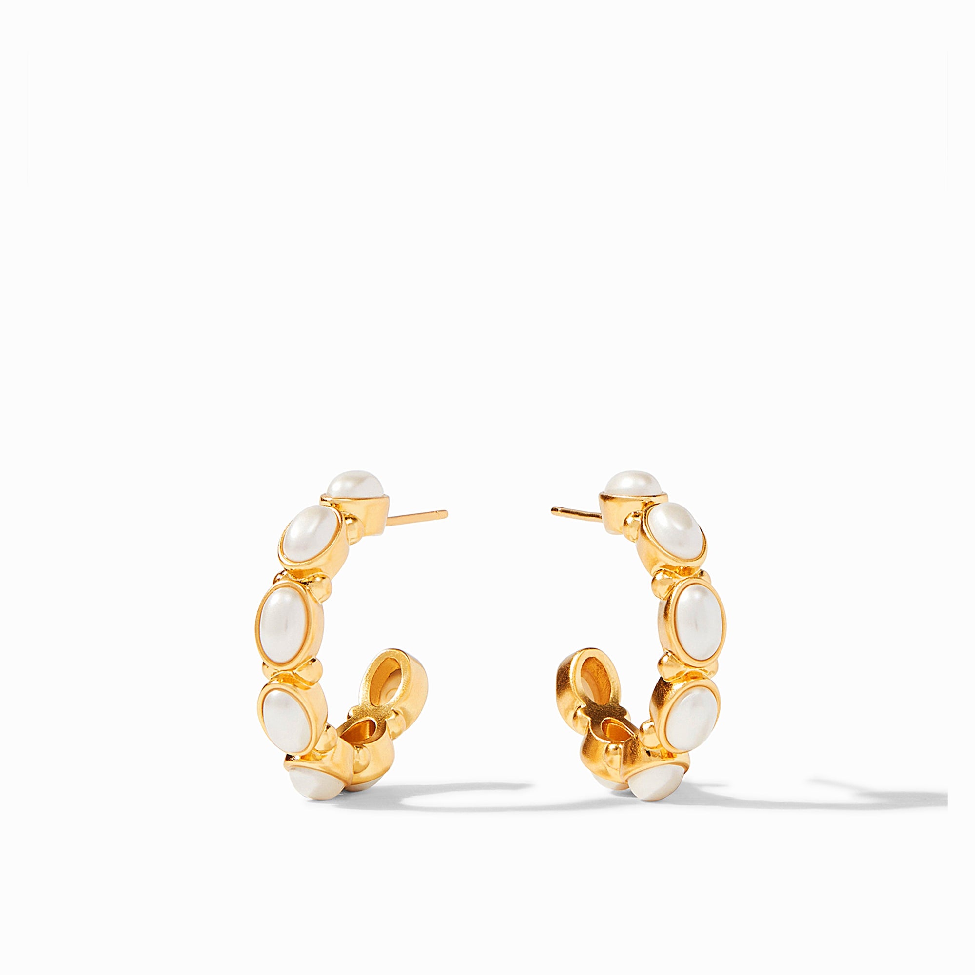 Julie Vos - Mykonos Hoop, Pearl / Small, mykonos collection