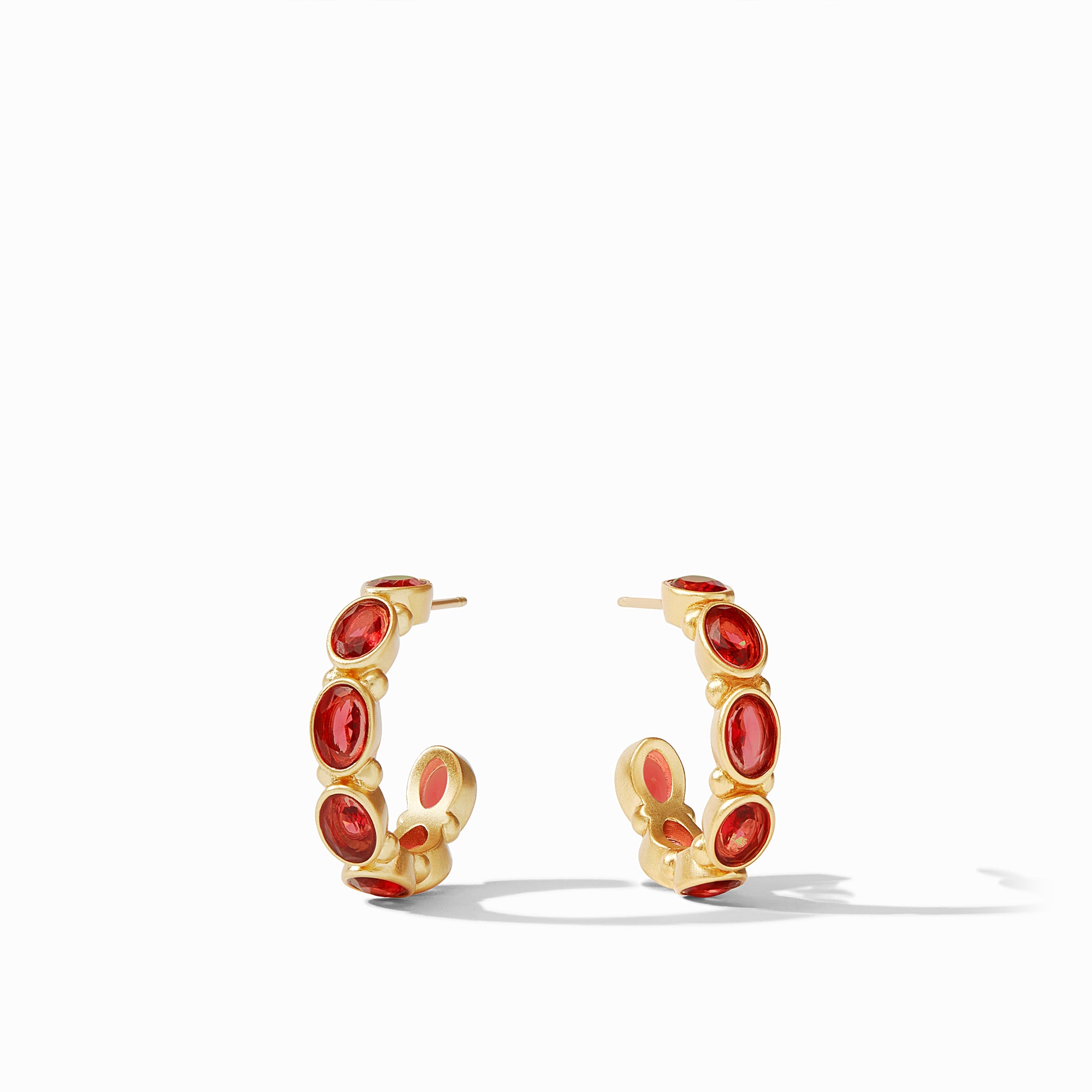 Julie Vos - Mykonos Hoop, Ruby Red / Small