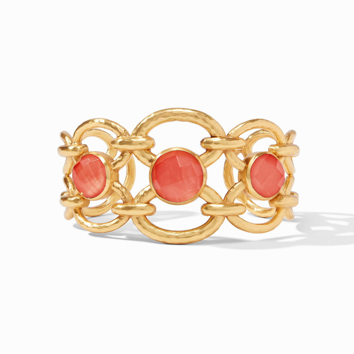 Julie Vos - Palermo Stone Cuff, Iridescent Coral