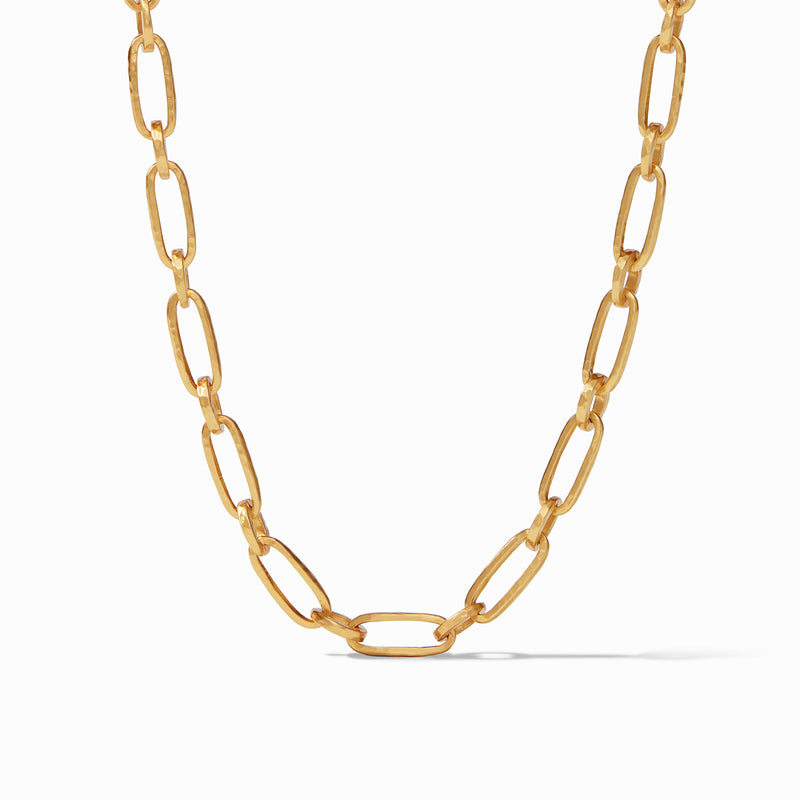carousel, Palladio Gold Link Necklace in closeup view