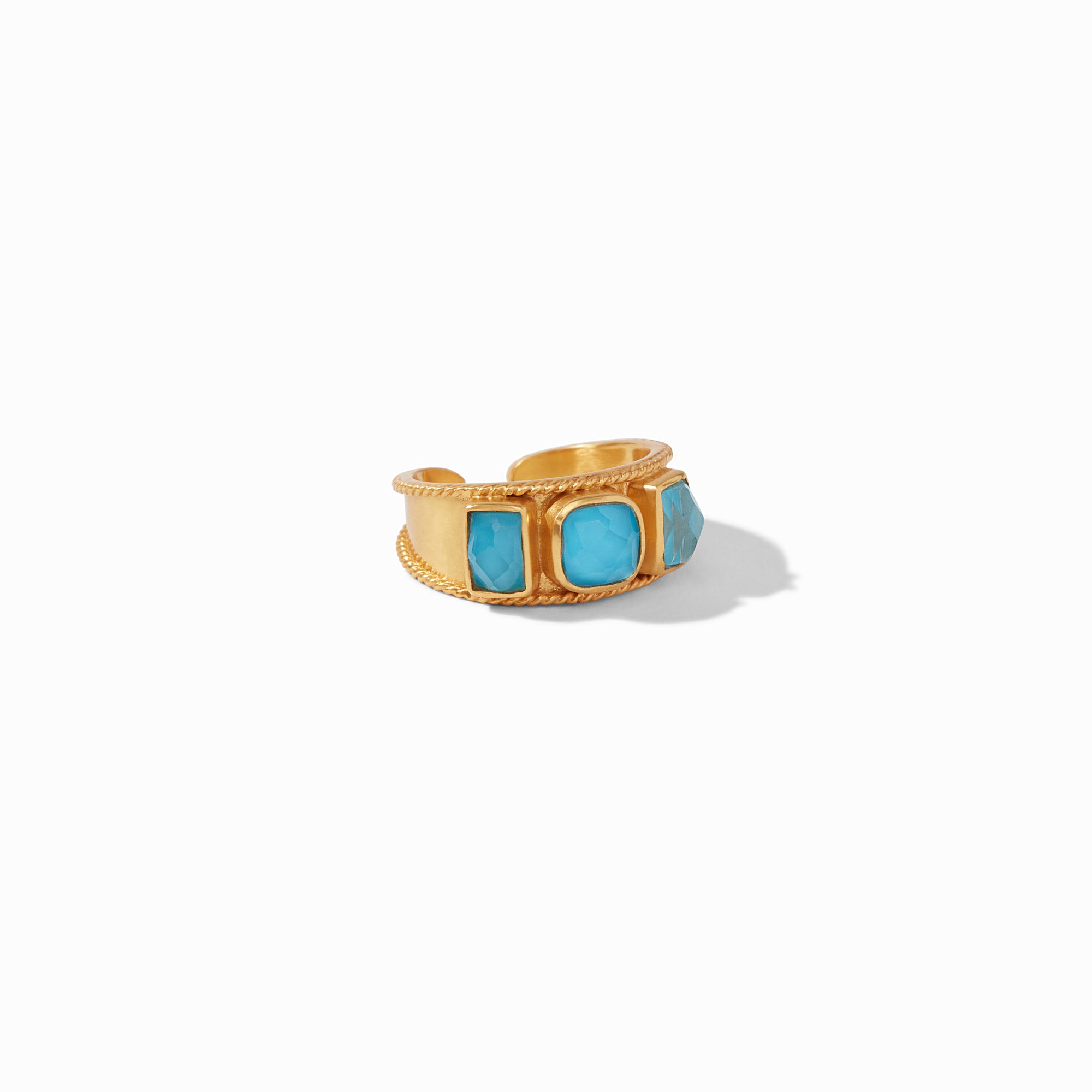 Julie Vos - Savoy Ring, Iridescent Pacific Blue / 8/9, Iridescent Pacific Blue, summer in pacific blue, avalon collection, spring blue hues