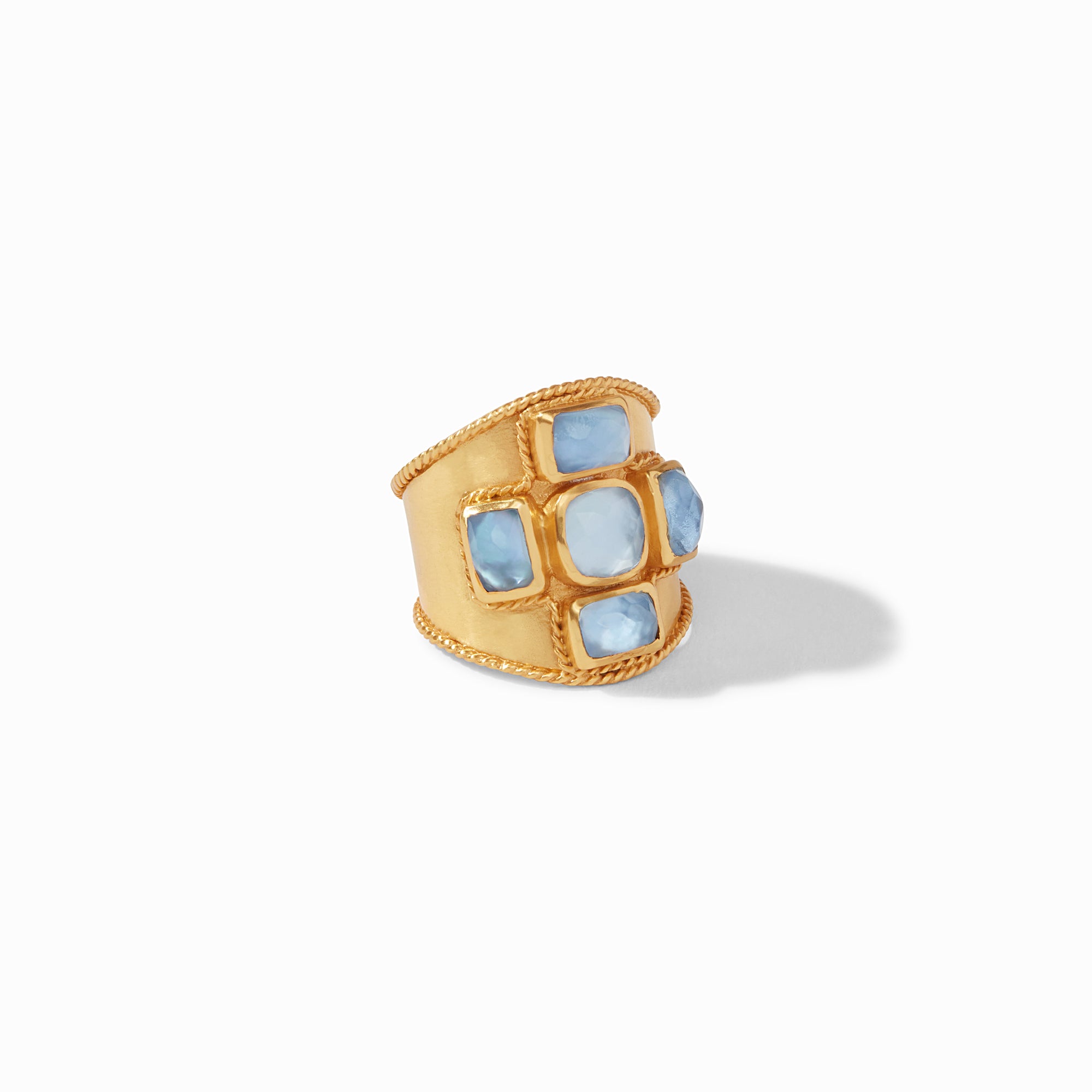 Julie Vos - Savoy Statement Ring, Iridescent Chalcedony Blue / 8