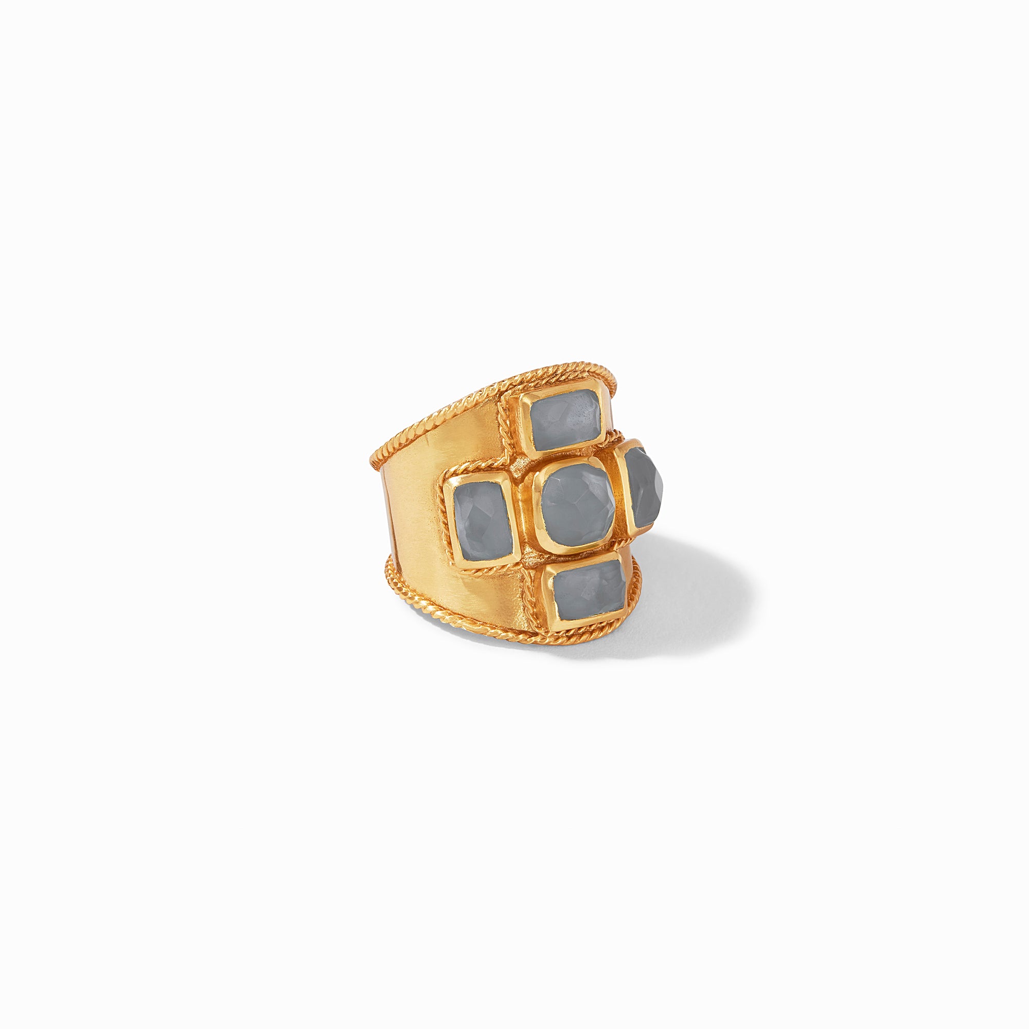 Julie Vos - Savoy Statement Ring, Iridescent Charcoal Blue / 8, Iridescent Charcoal Blue, charcoal blue, fall 2021