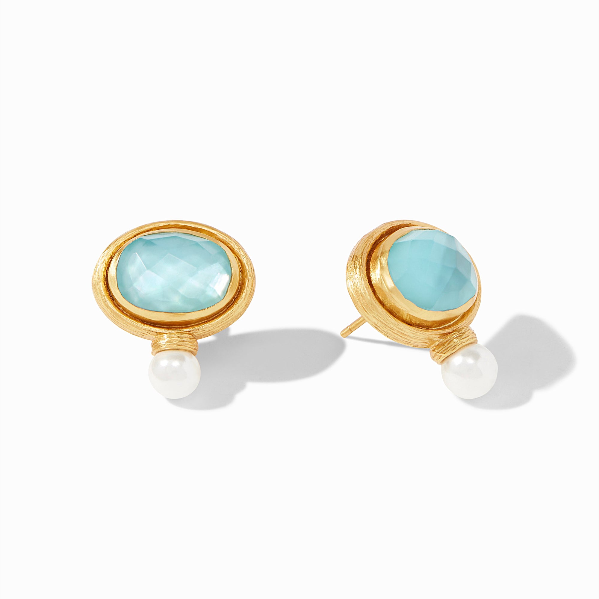 Julie Vos - Simone Earring, Iridescent Bahamian Blue