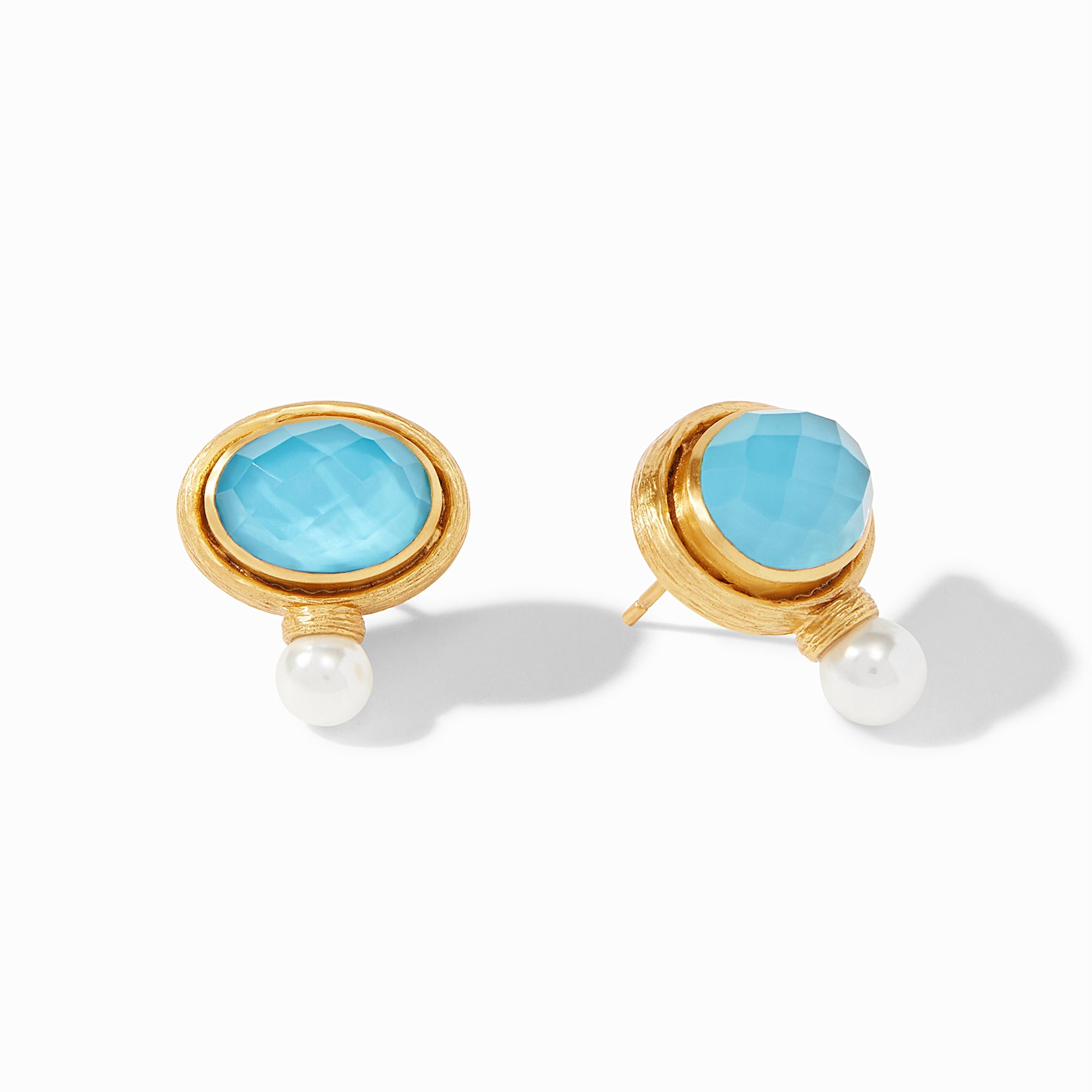 Julie Vos - Simone Earring, Iridescent Pacific Blue