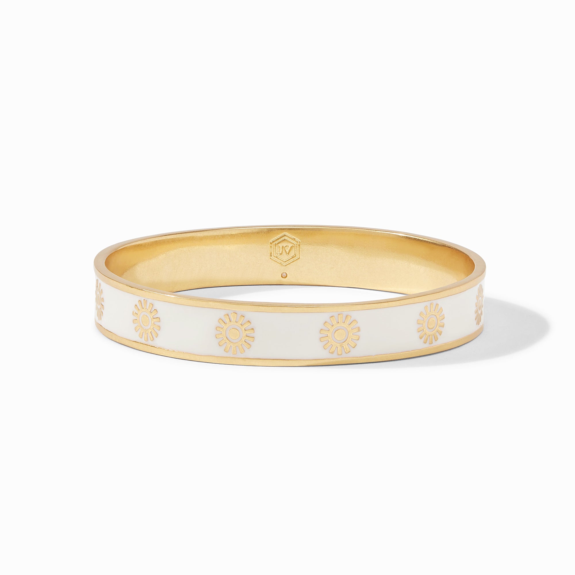 Julie Vos - Soleil Bangle, Ivory Enamel / Large