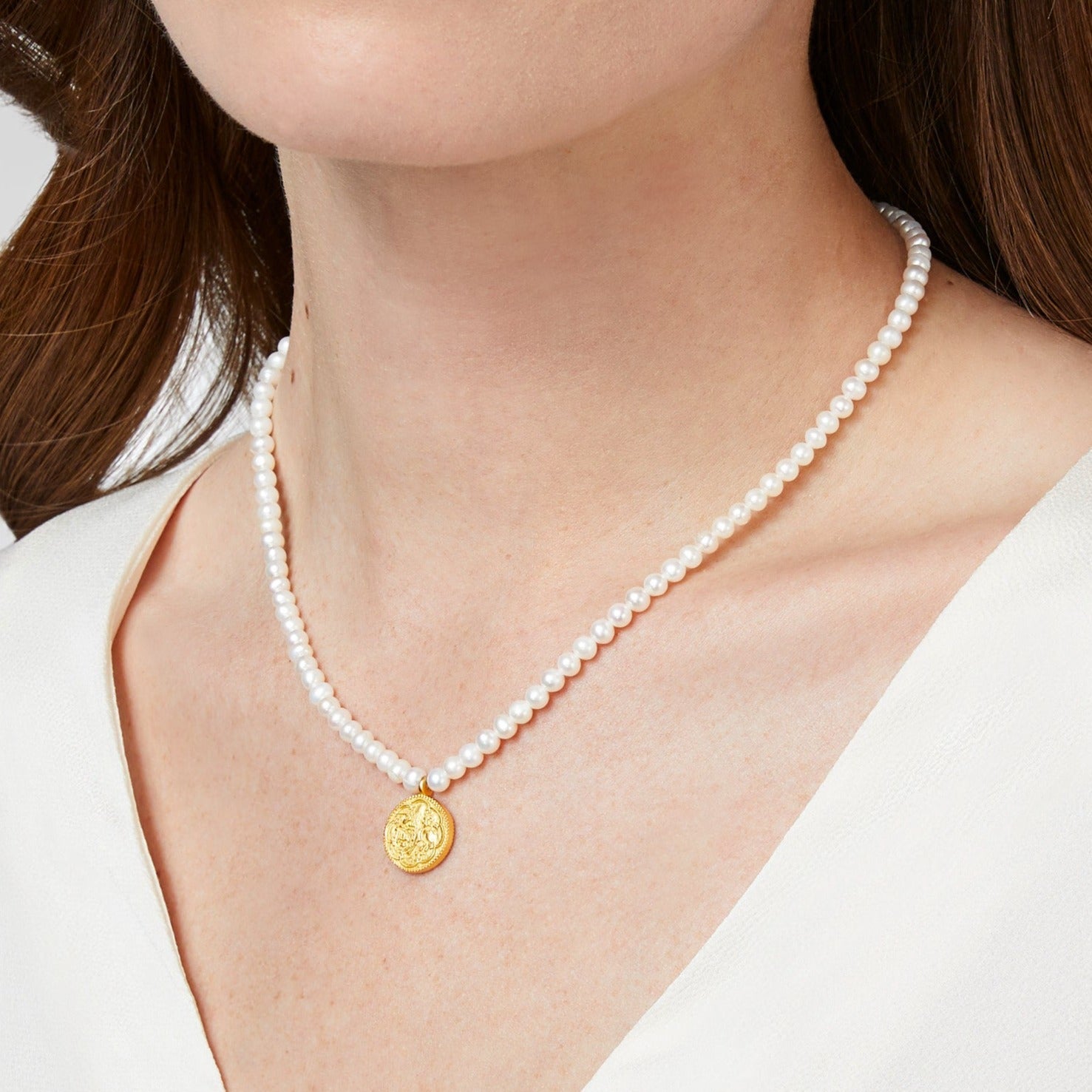 Julie Vos - Trieste Pearl Delicate Necklace, 