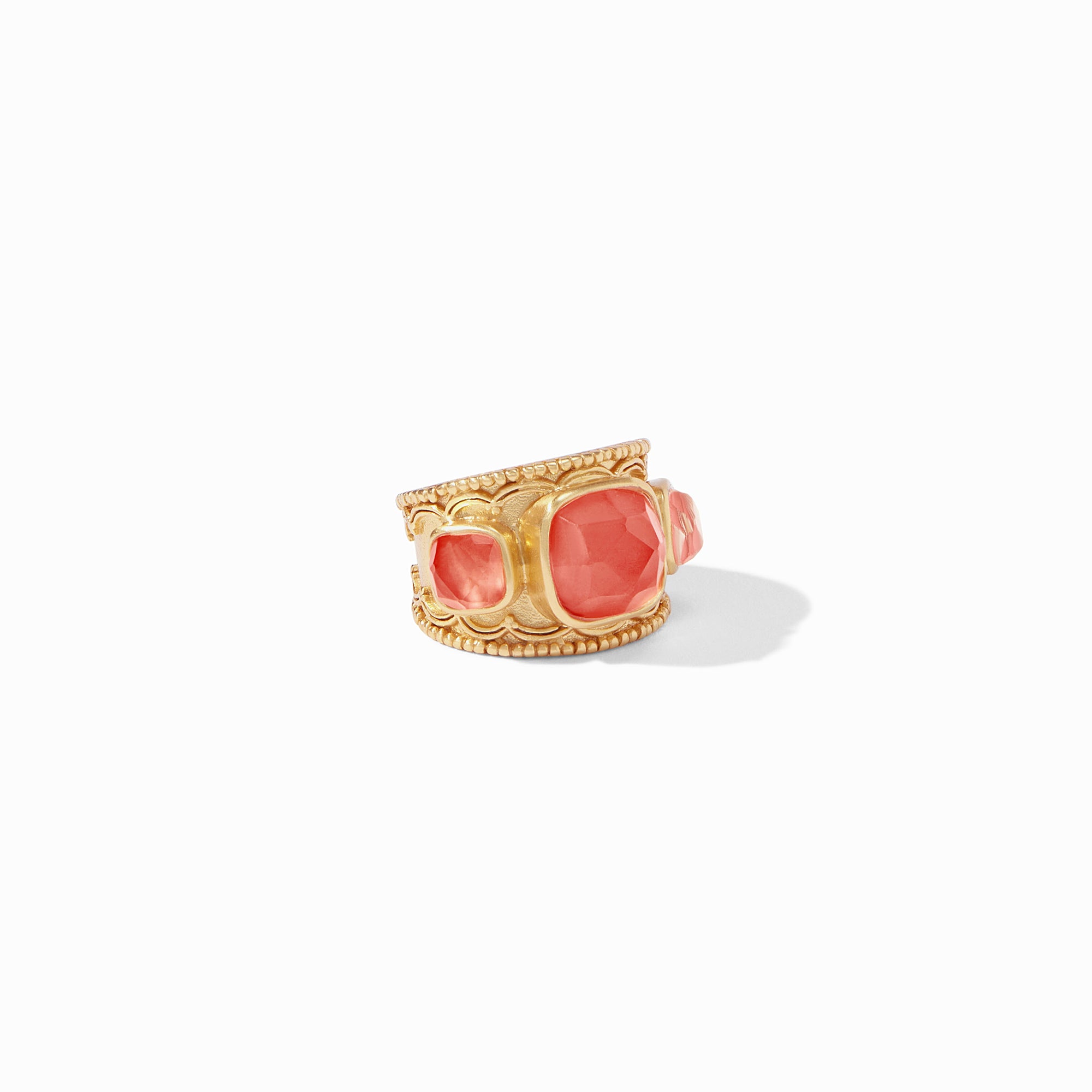 Julie Vos - Trieste Statement Ring, Iridescent Coral / 8