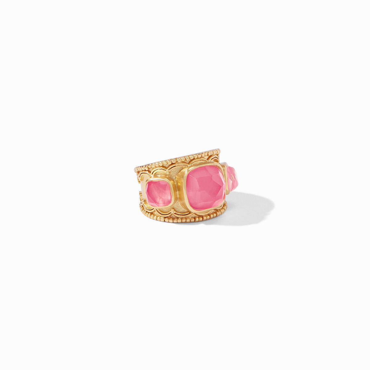 Julie Vos - Trieste Statement Ring, Iridescent Peony Pink / 8