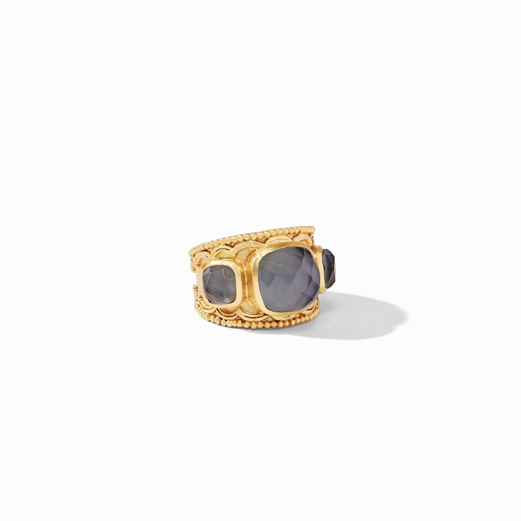 Julie Vos - Trieste Statement Ring, Iridescent Charcoal Blue / 8