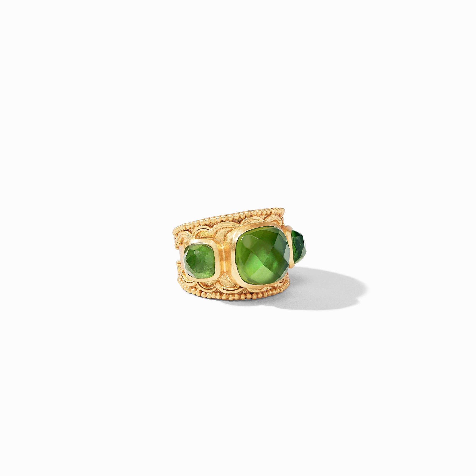 Julie Vos - Trieste Statement Ring, Iridescent Jade Green / 8