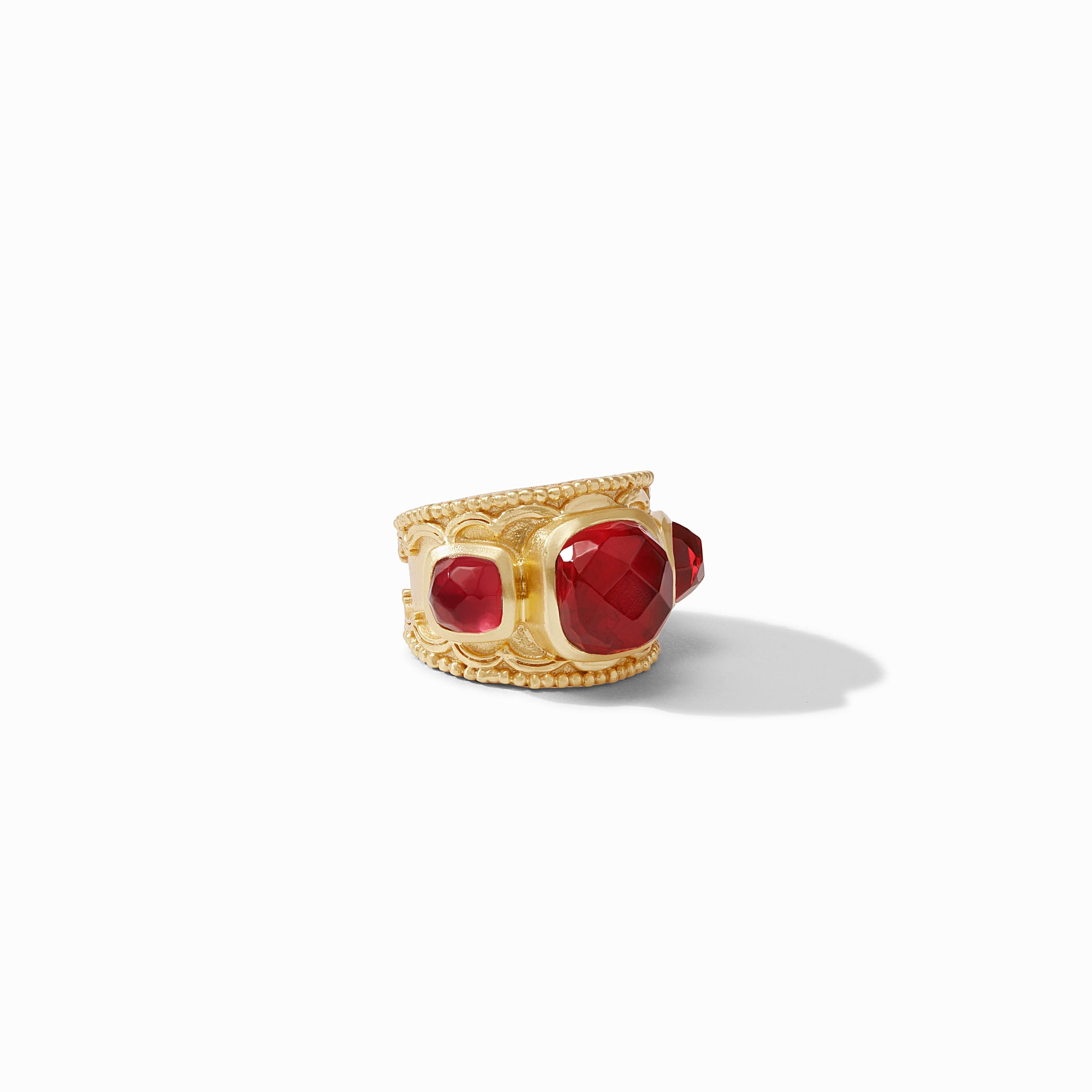 Julie Vos - Trieste Statement Ring, Iridescent Ruby Red / 8