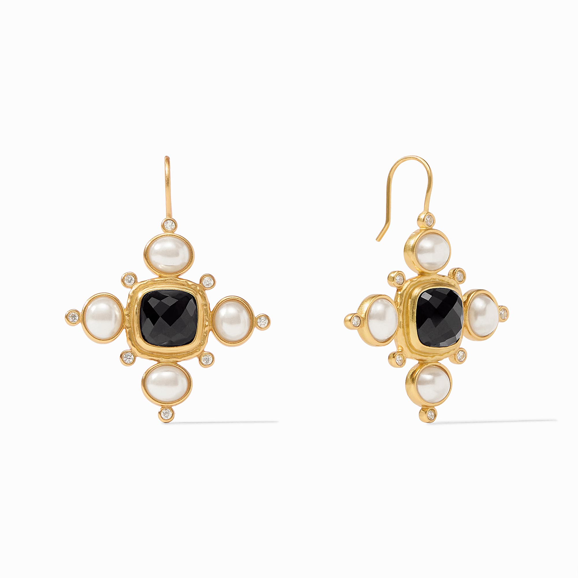 Julie Vos - Tudor Earring, Obsidian Black