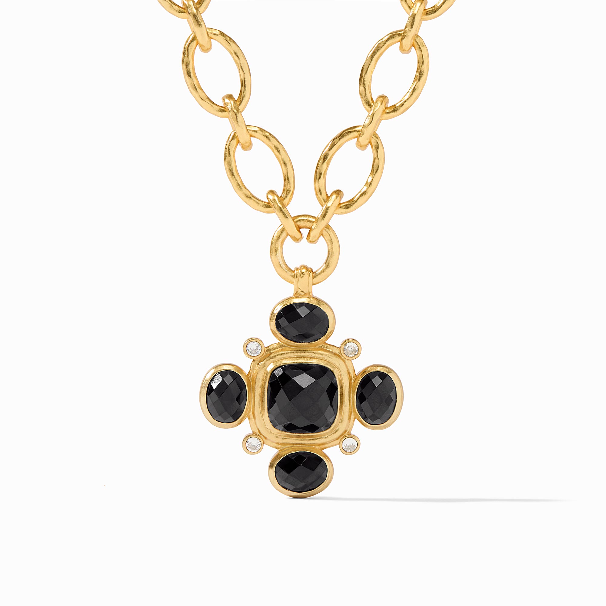 Julie Vos - Tudor Statement Necklace, Obsidian Black