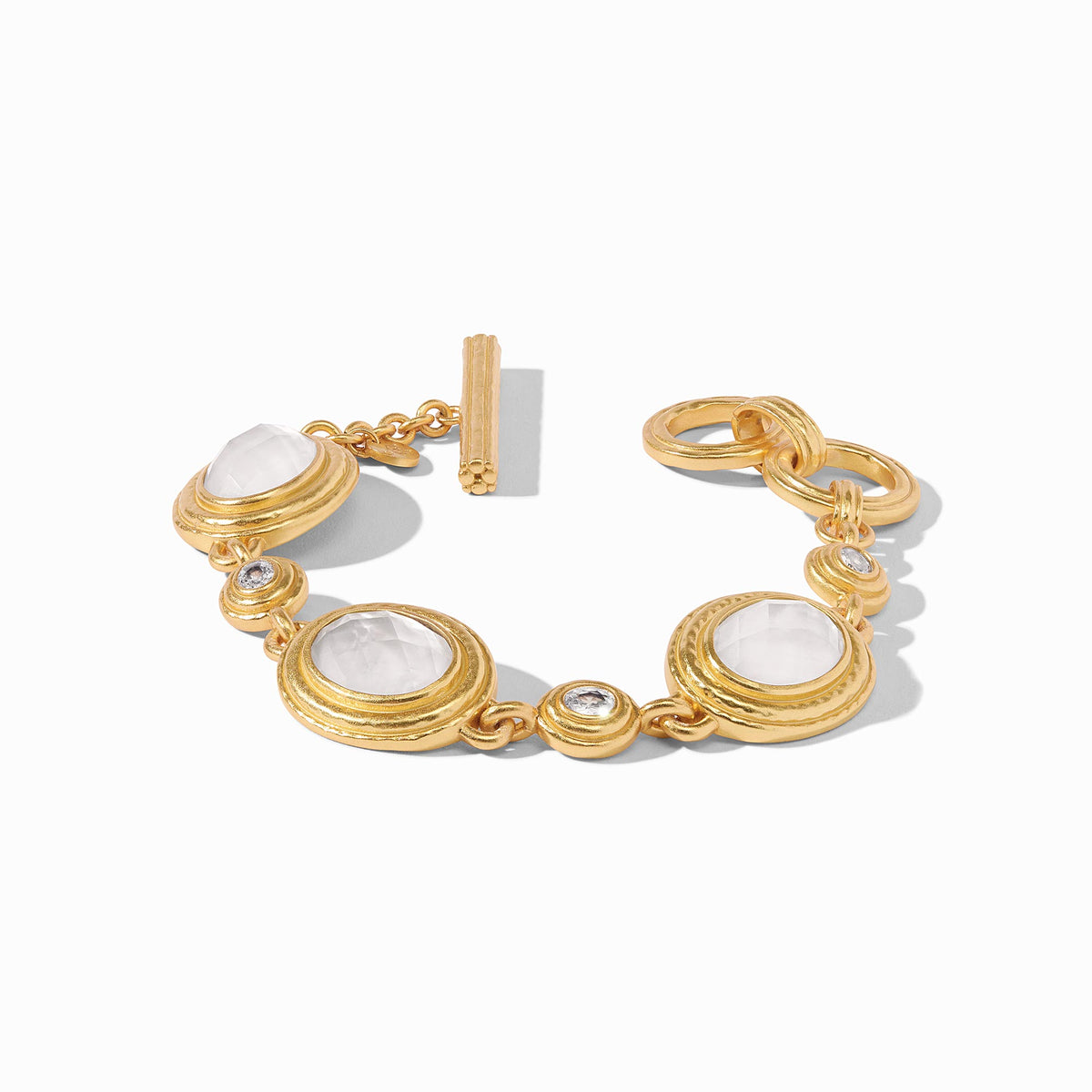 Julie Vos - Tudor Stone Bracelet, Iridescent Clear Crystal